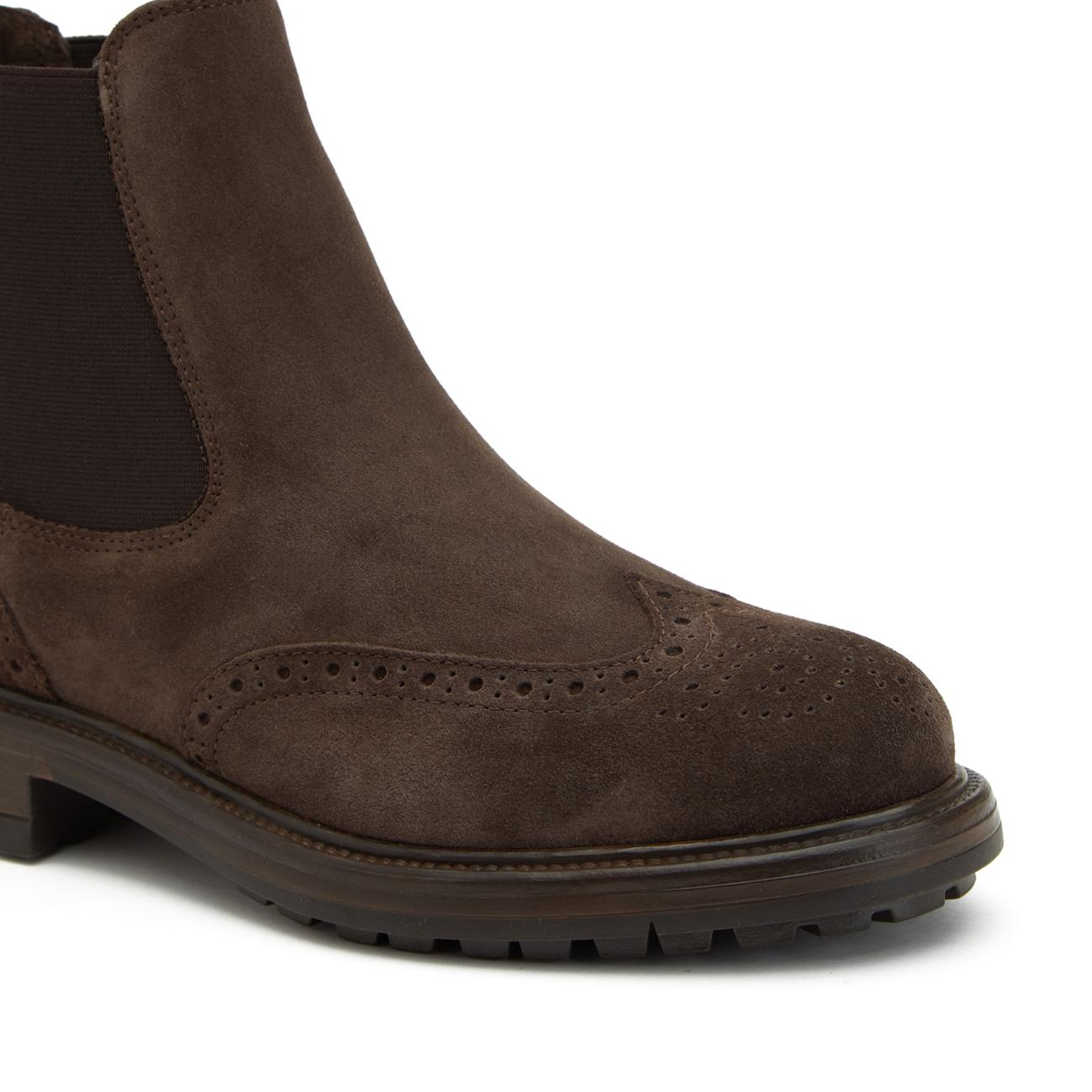 George Hogg Kadın Kahverengi Zımbalı Chelsea Deri Bot