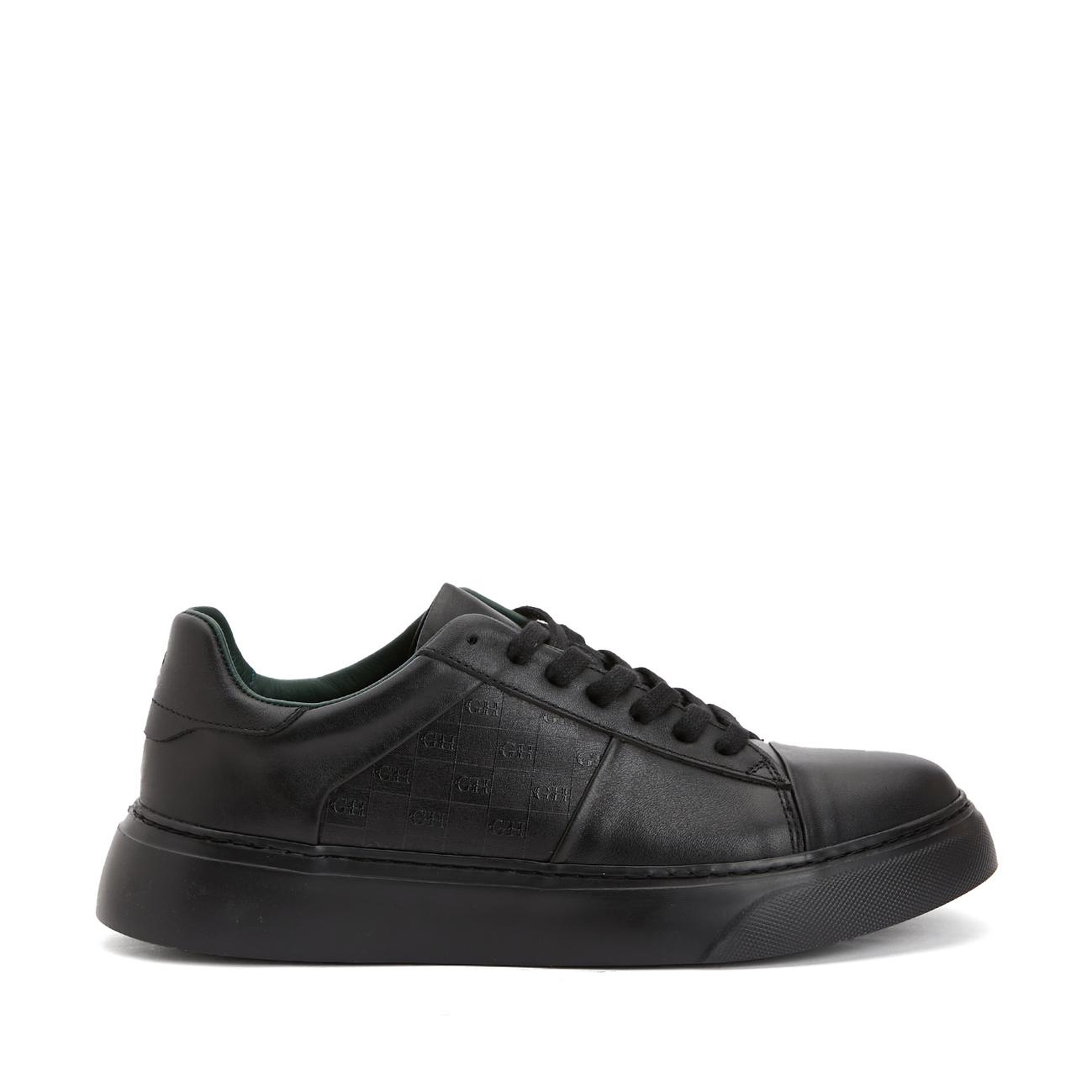 George Hogg Kadın Siyah Deri Sneaker