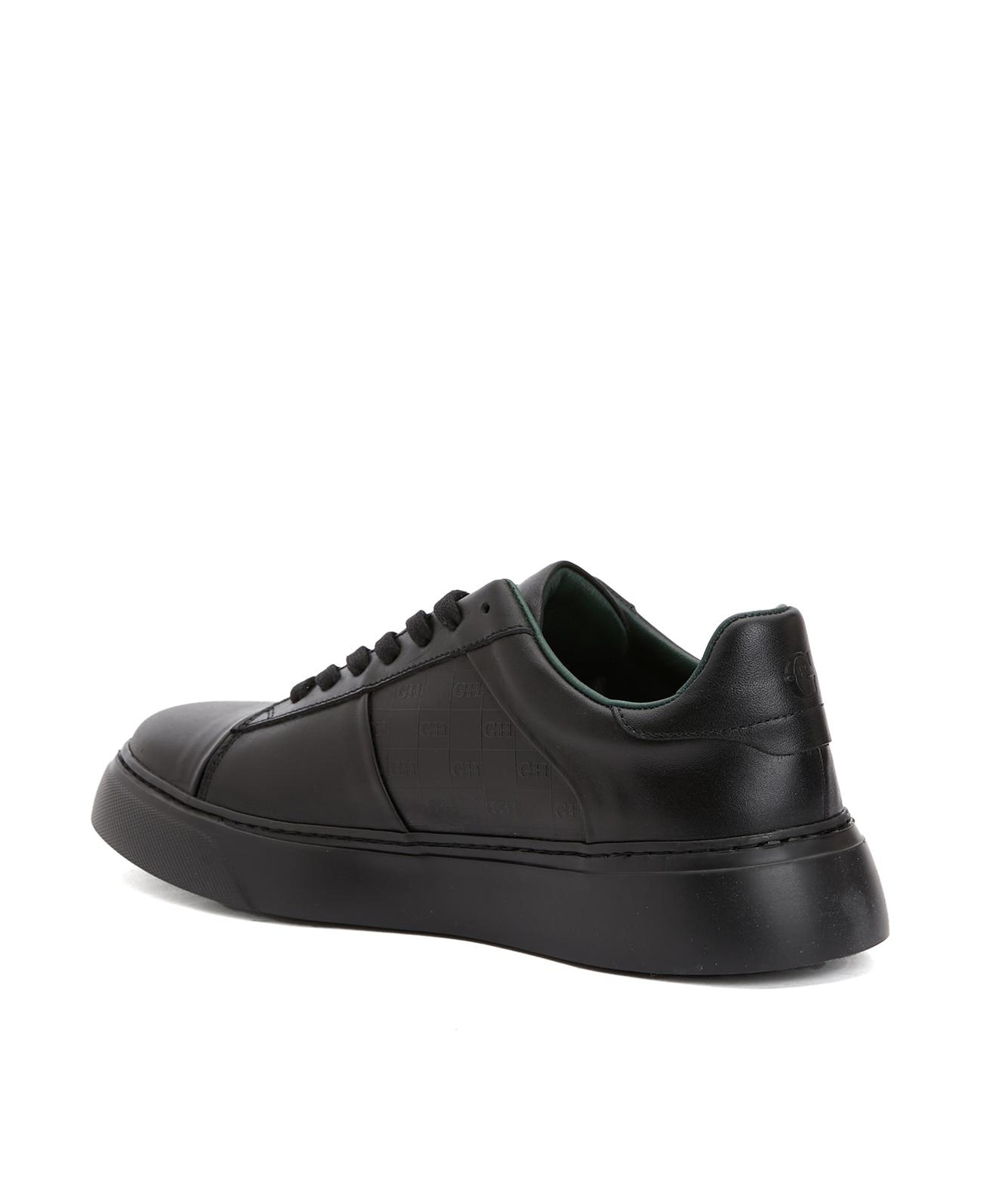 George Hogg Kadın Siyah Deri Sneaker