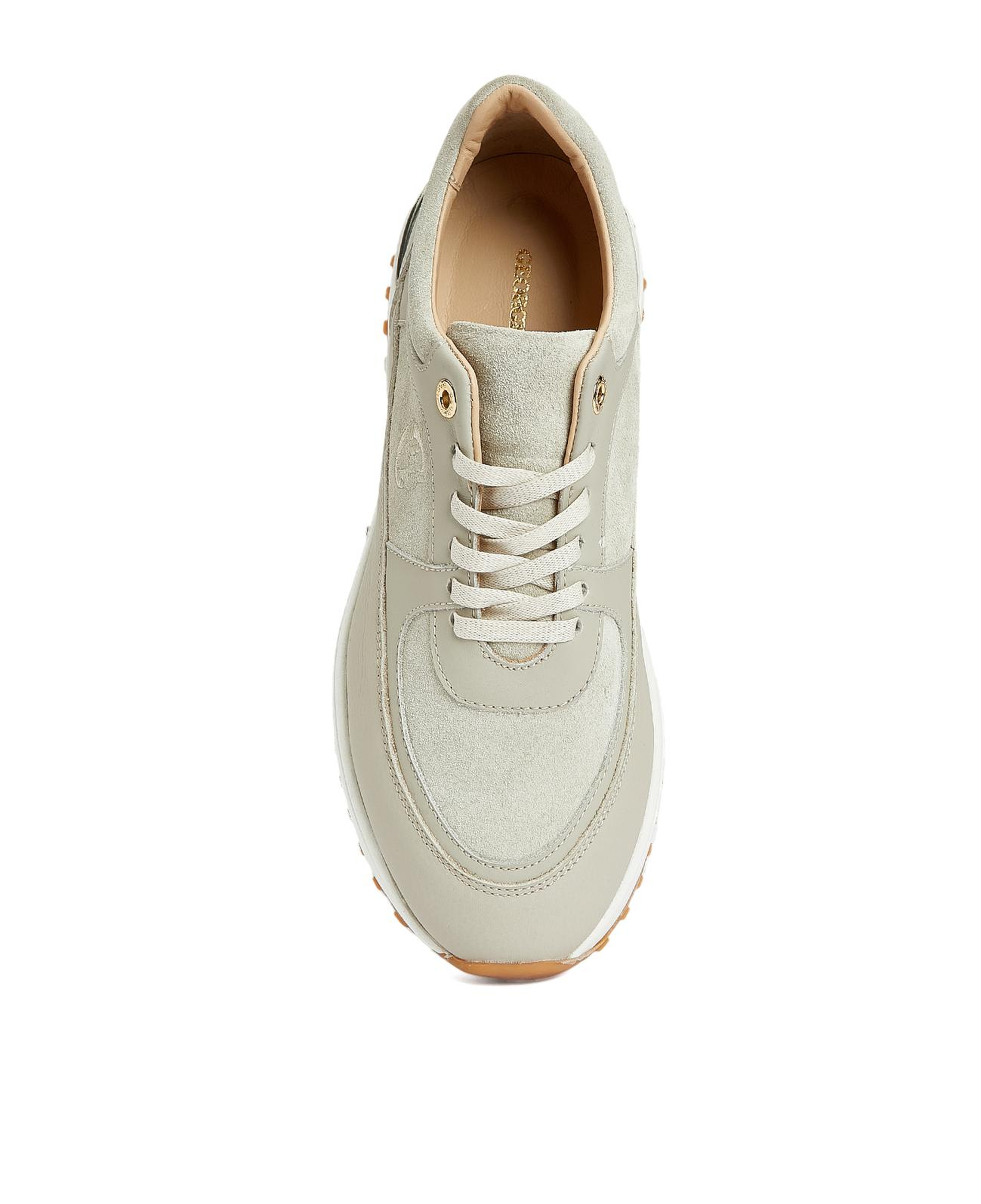 George Hogg Kadın Bej Desenli Deri Sneaker