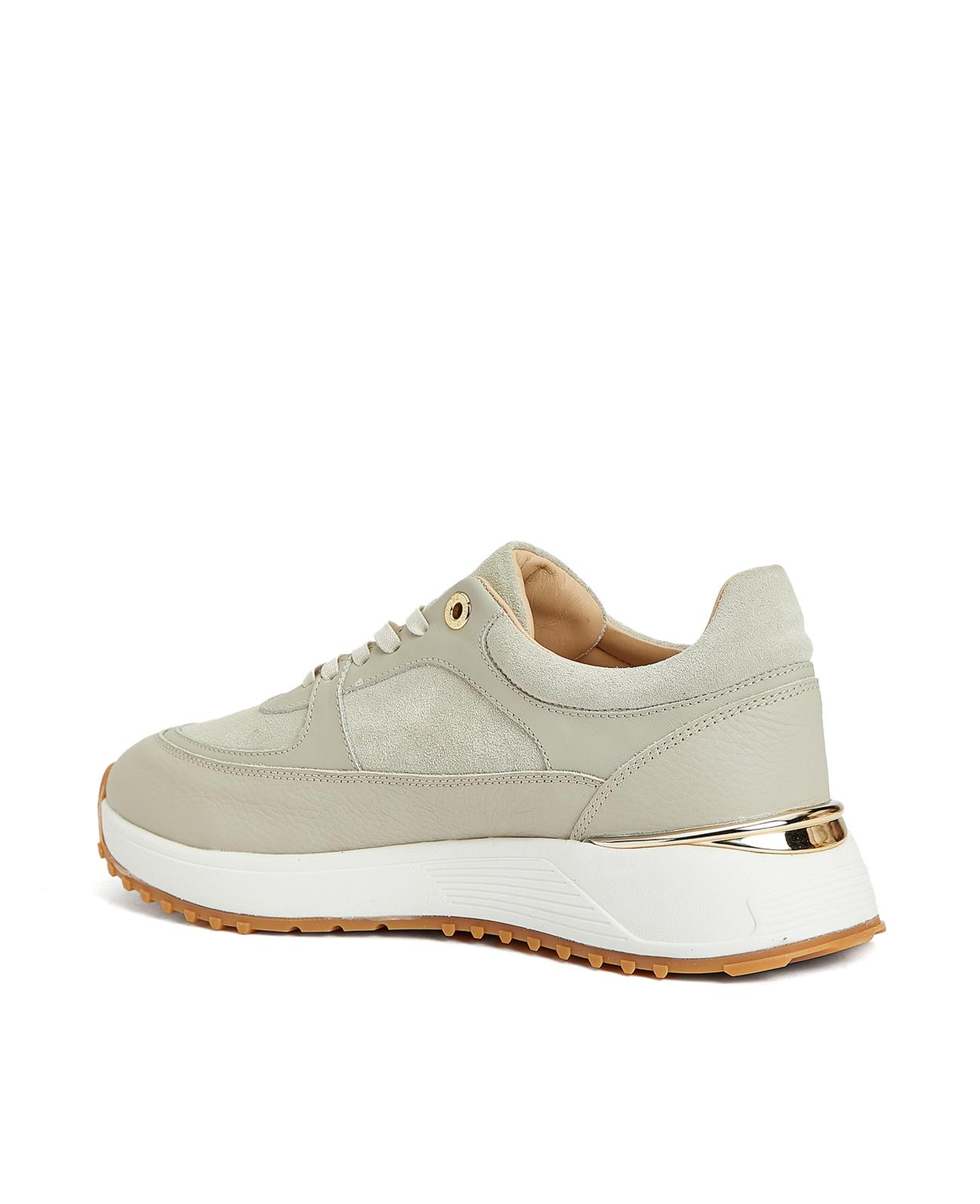 George Hogg Kadın Bej Desenli Deri Sneaker