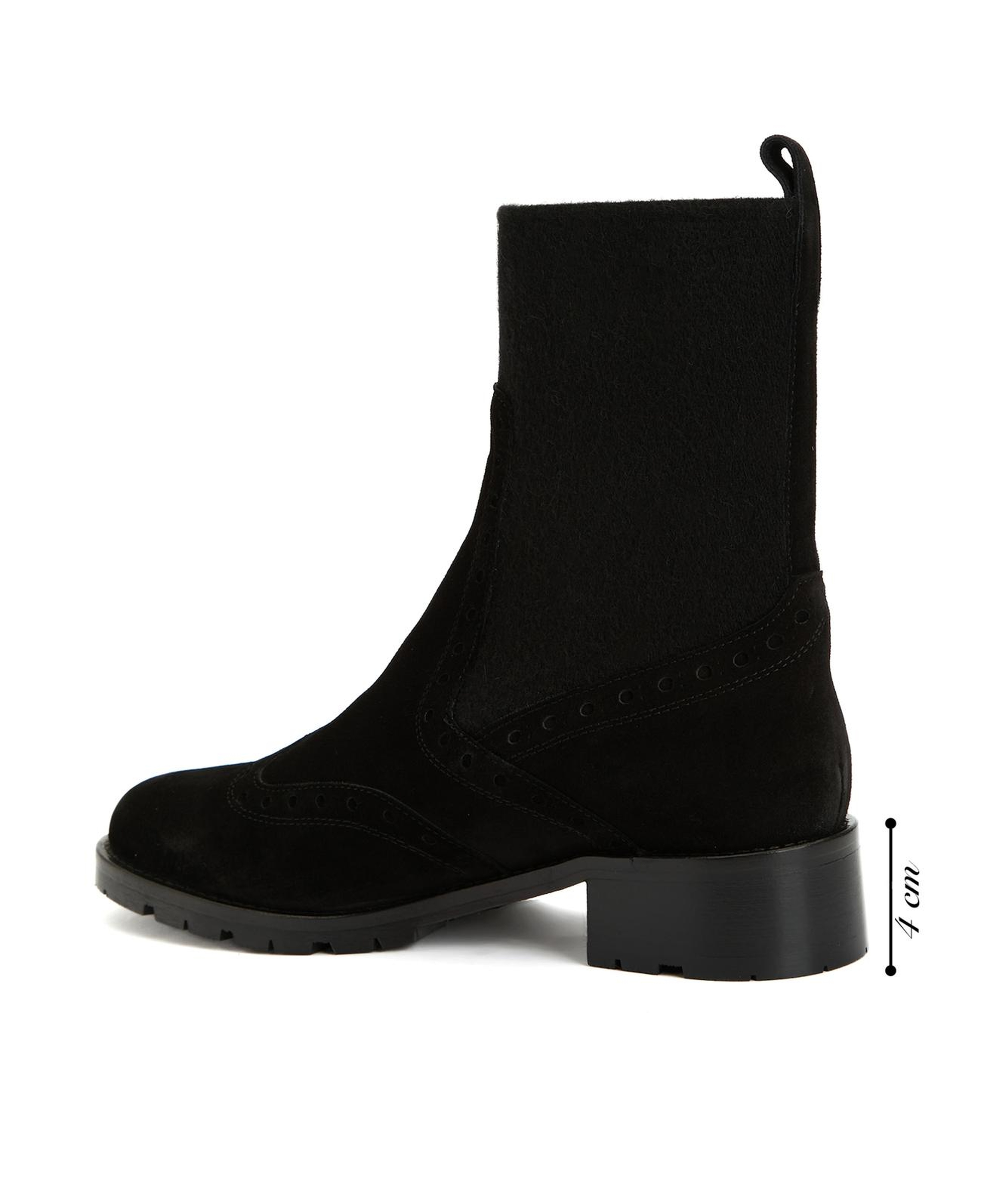 George Hogg Kadın Siyah Chelsea Süet Deri Bot