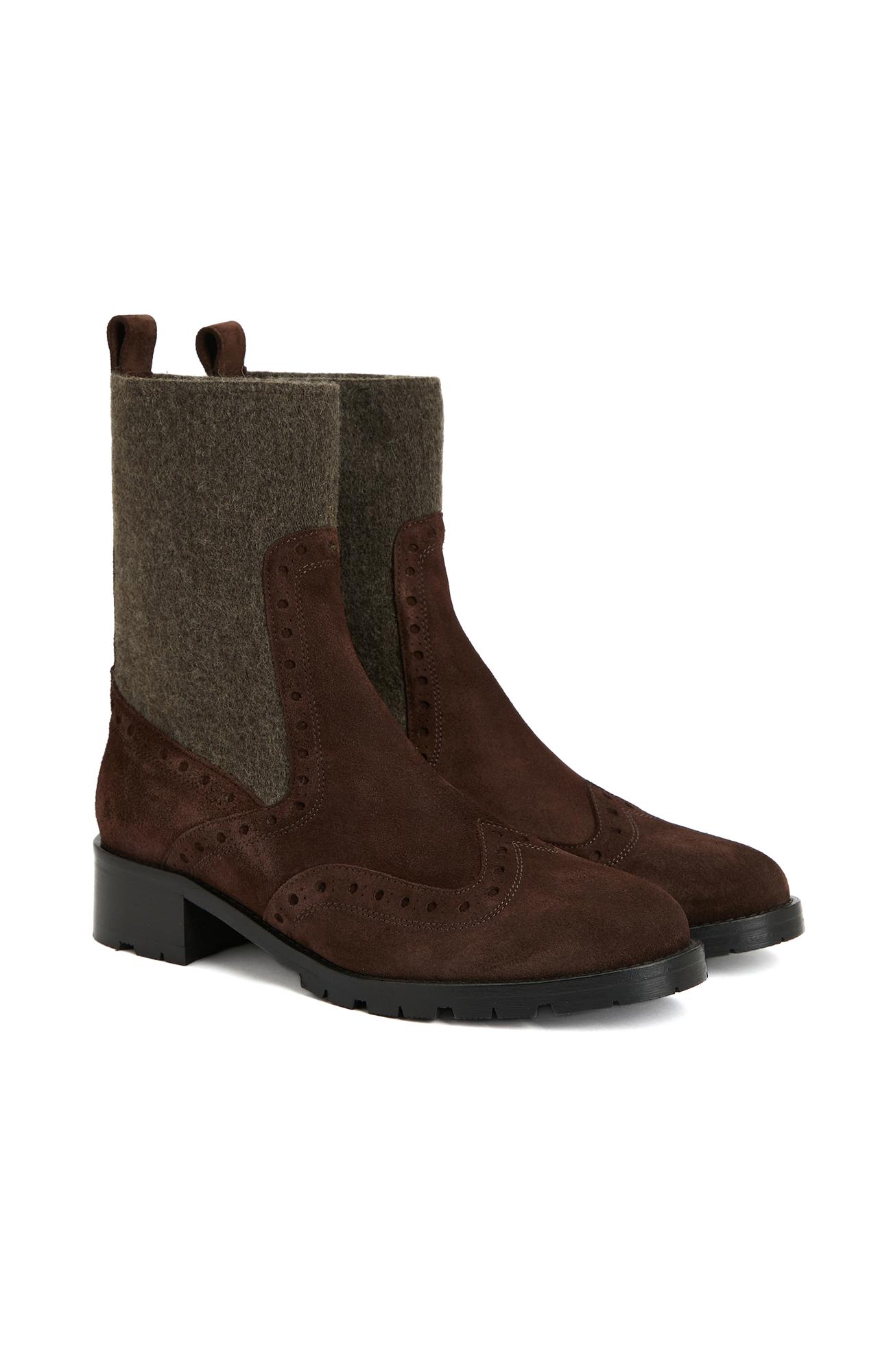 George Hogg Kadın Acı Kahve Chelsea Süet Deri Bot
