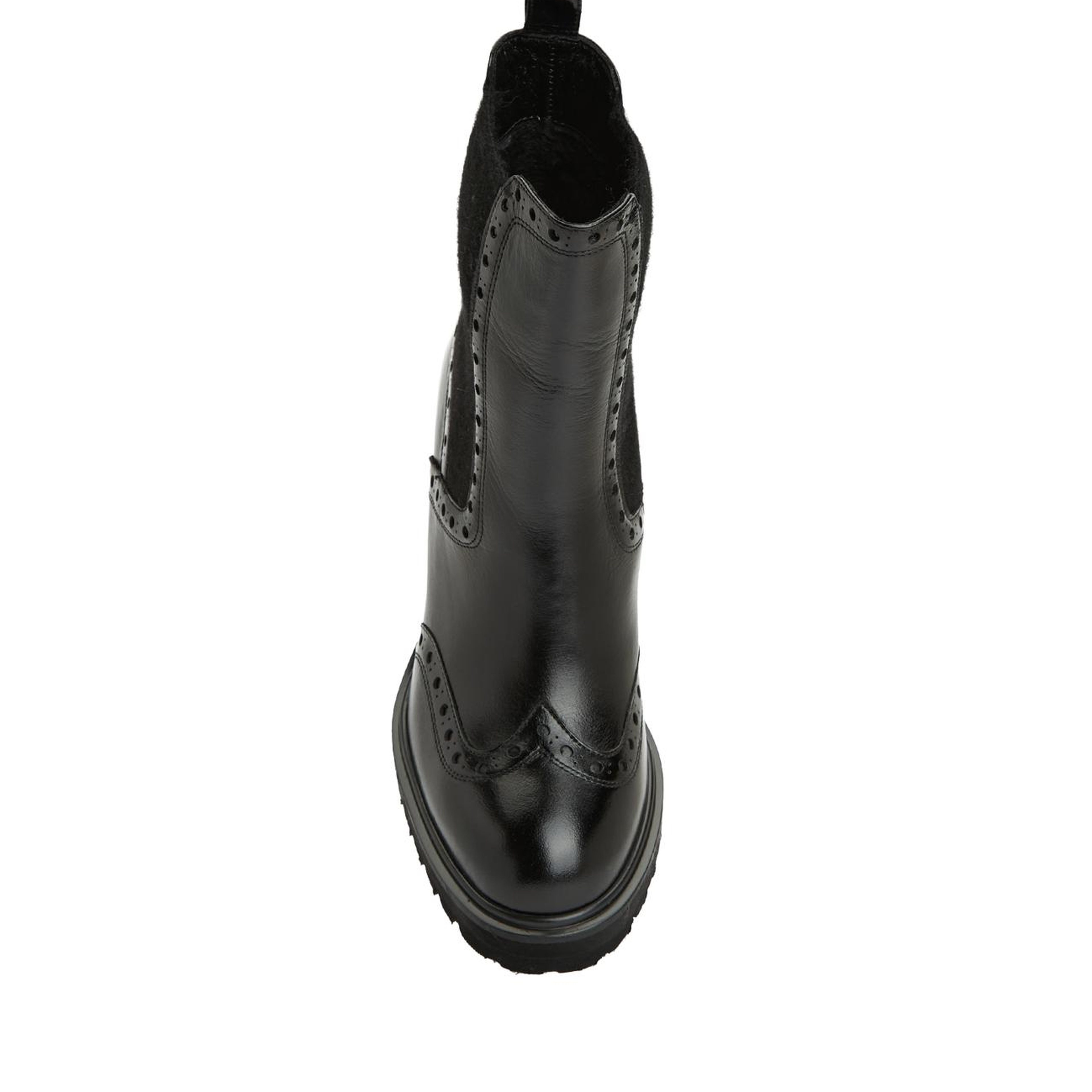 George Hogg Kadın Siyah Topuklu Chelsea Deri Bot