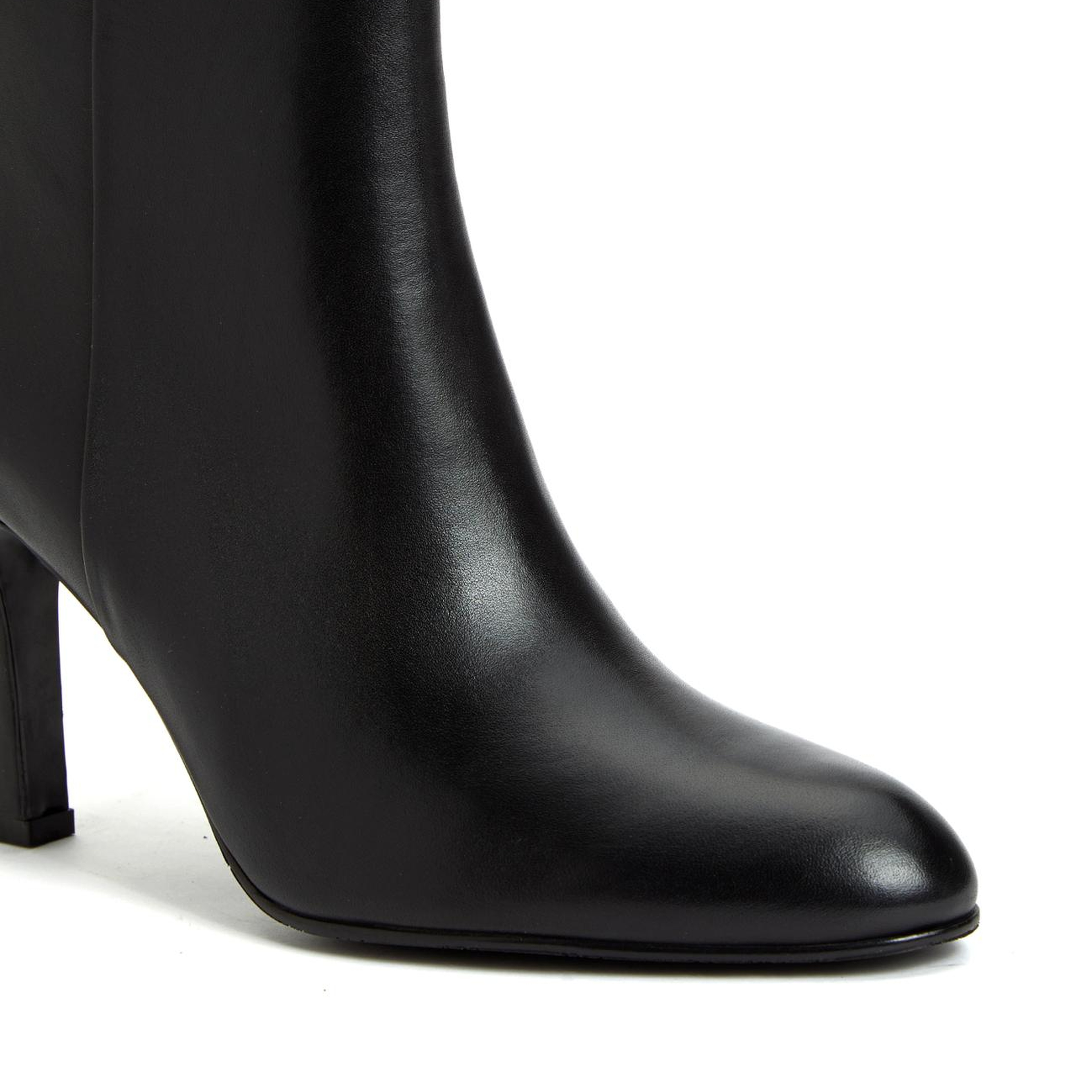 George Hogg Kadın Siyah Topuklu Deri Bot