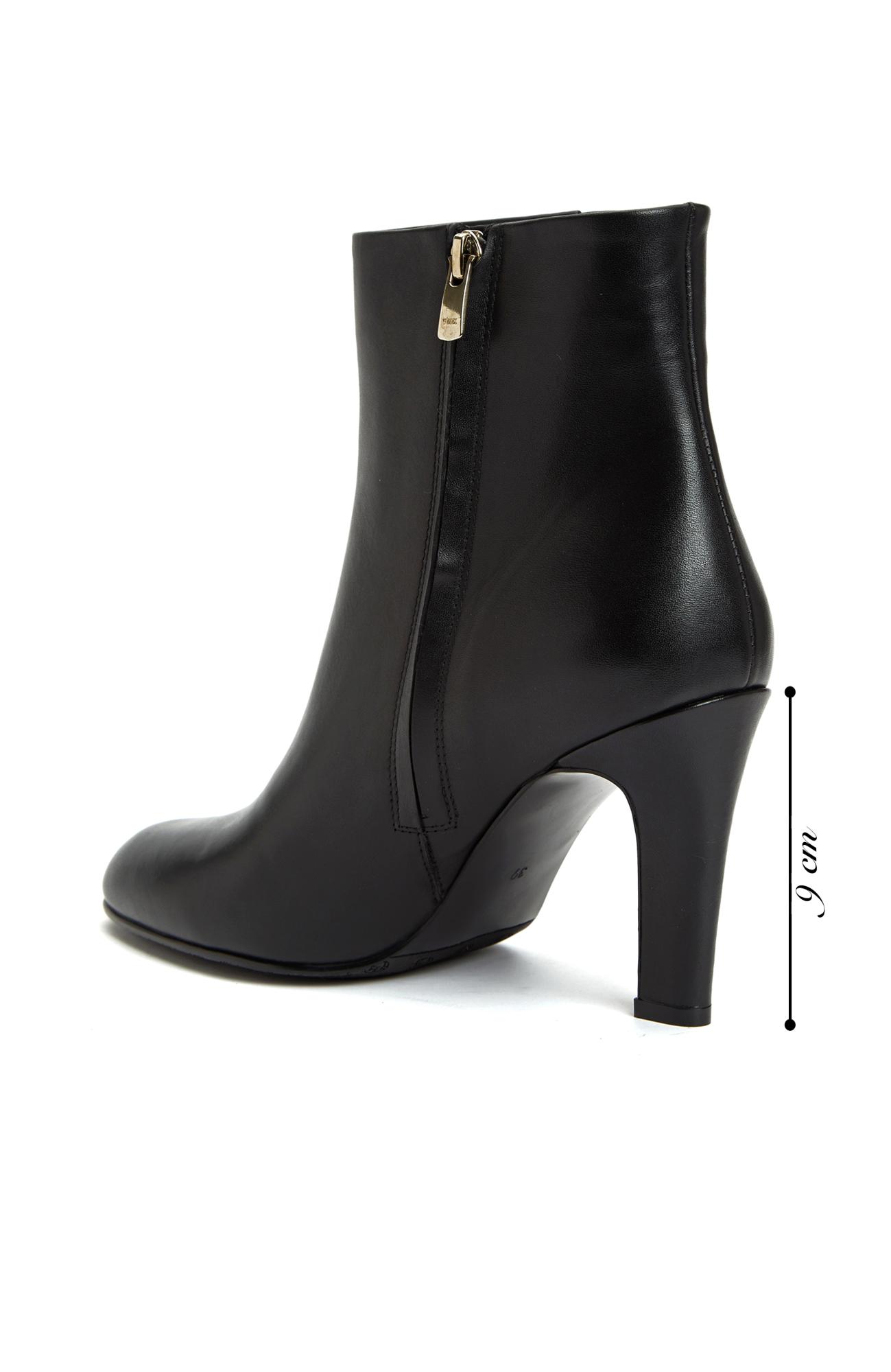 George Hogg Kadın Siyah Topuklu Deri Bot