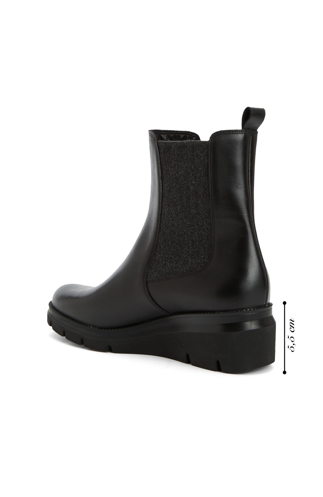 Divarese Kadın Siyah Deri Bot