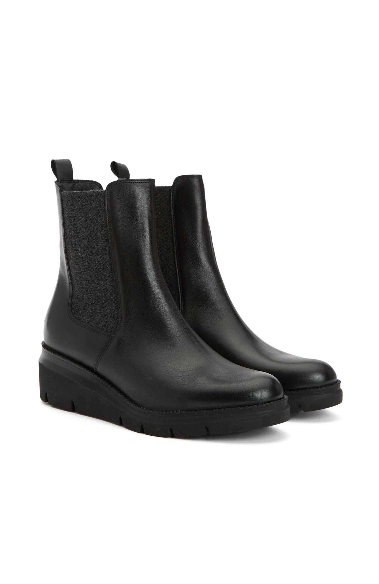 Divarese Kadın Siyah Deri Bot