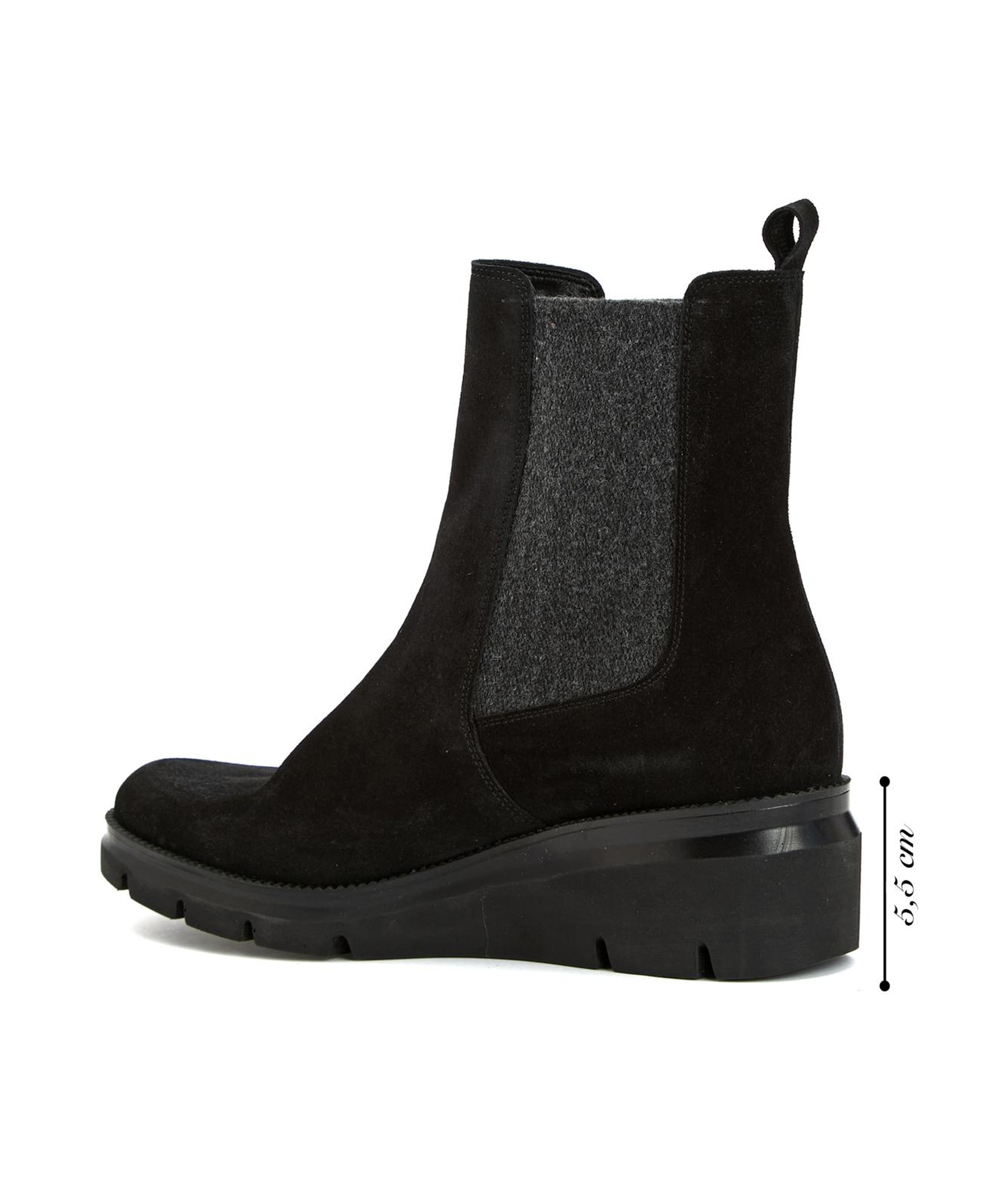 Divarese Kadın Siyah Chelsea Süet Deri Bot
