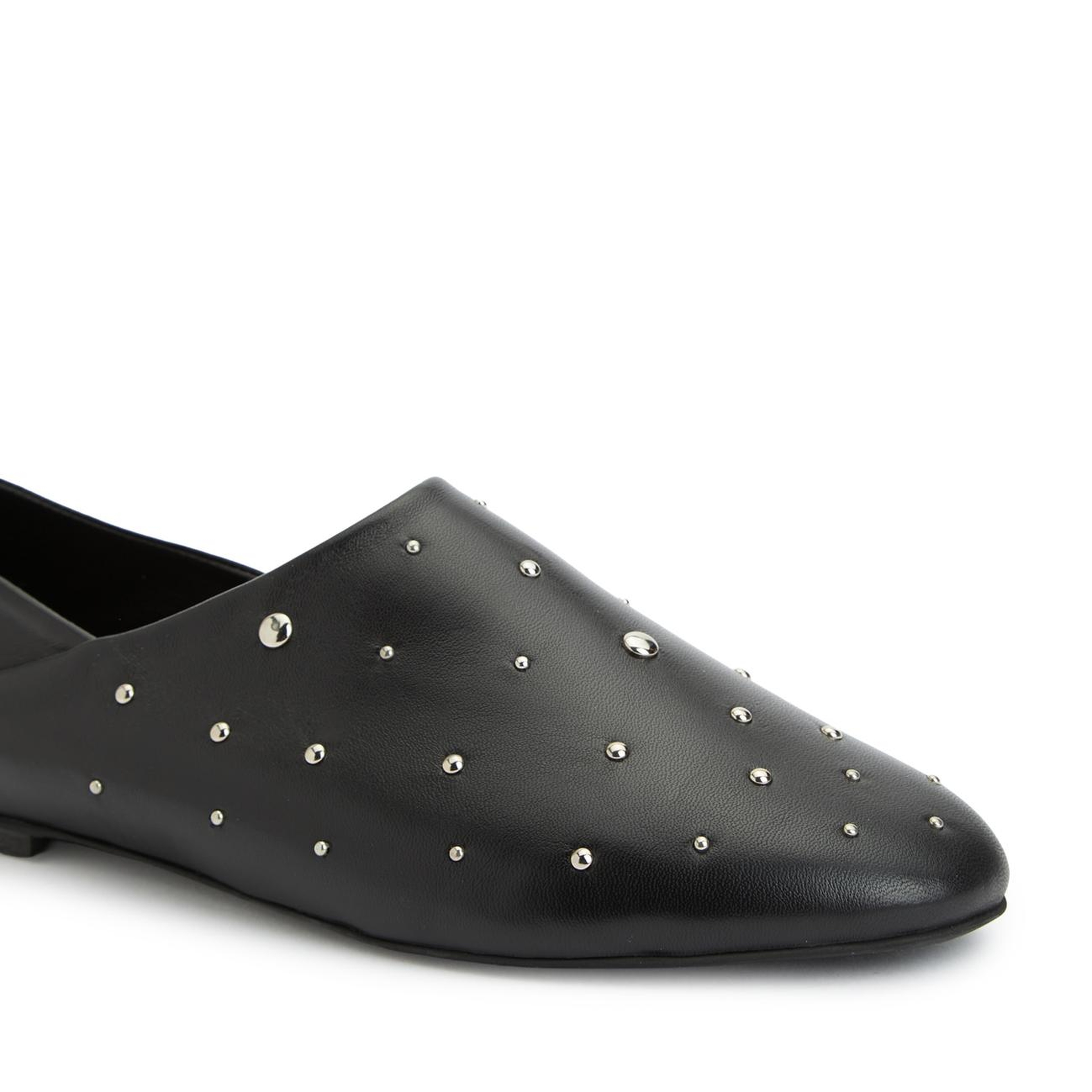 Divarese Kadın Siyah Deri Babet