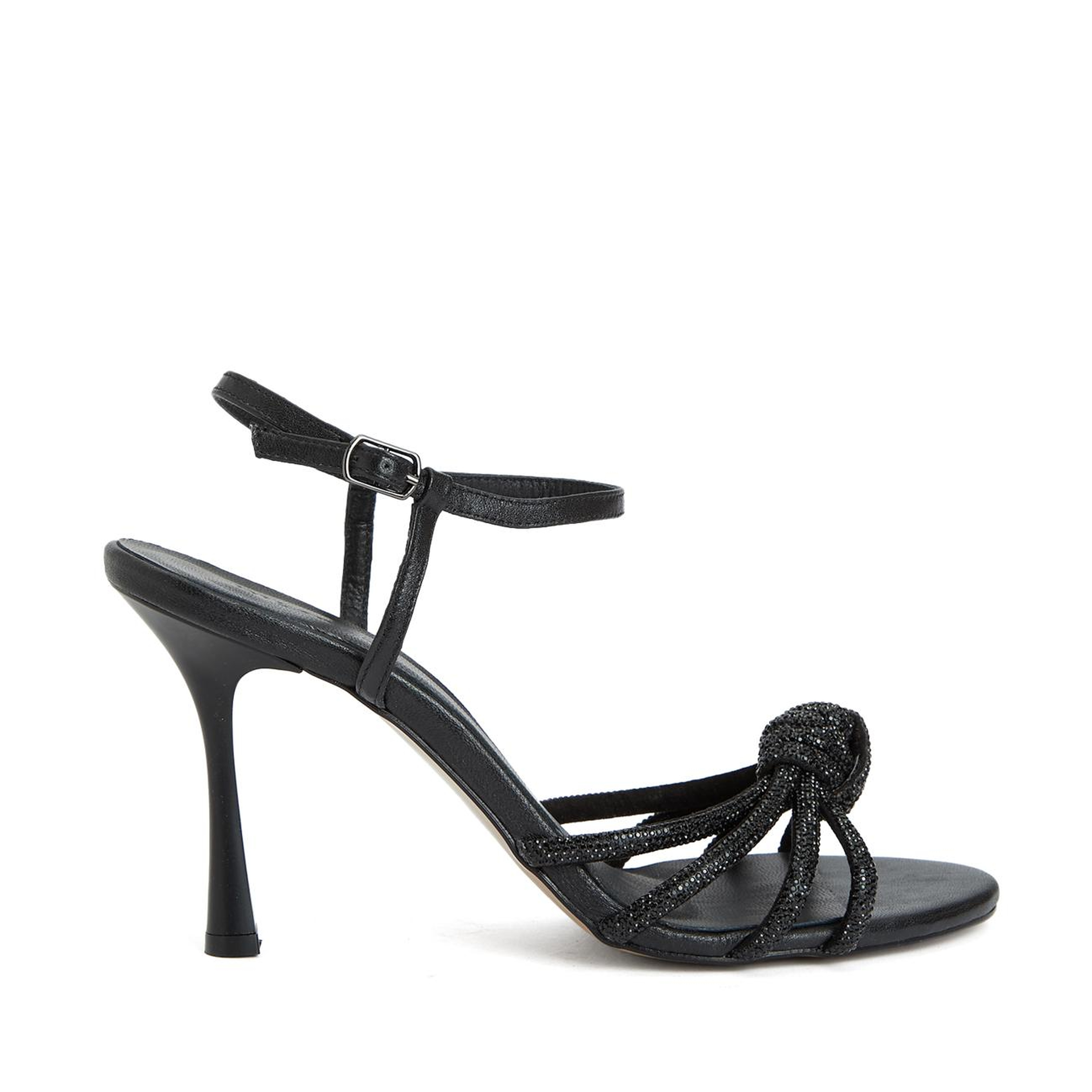 Divarese Kadın Siyah Abiye Topuklu Sandalet