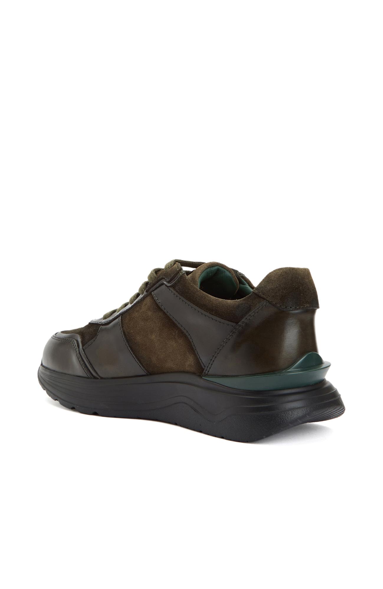 George Hogg Kadın Haki Deri Sneaker