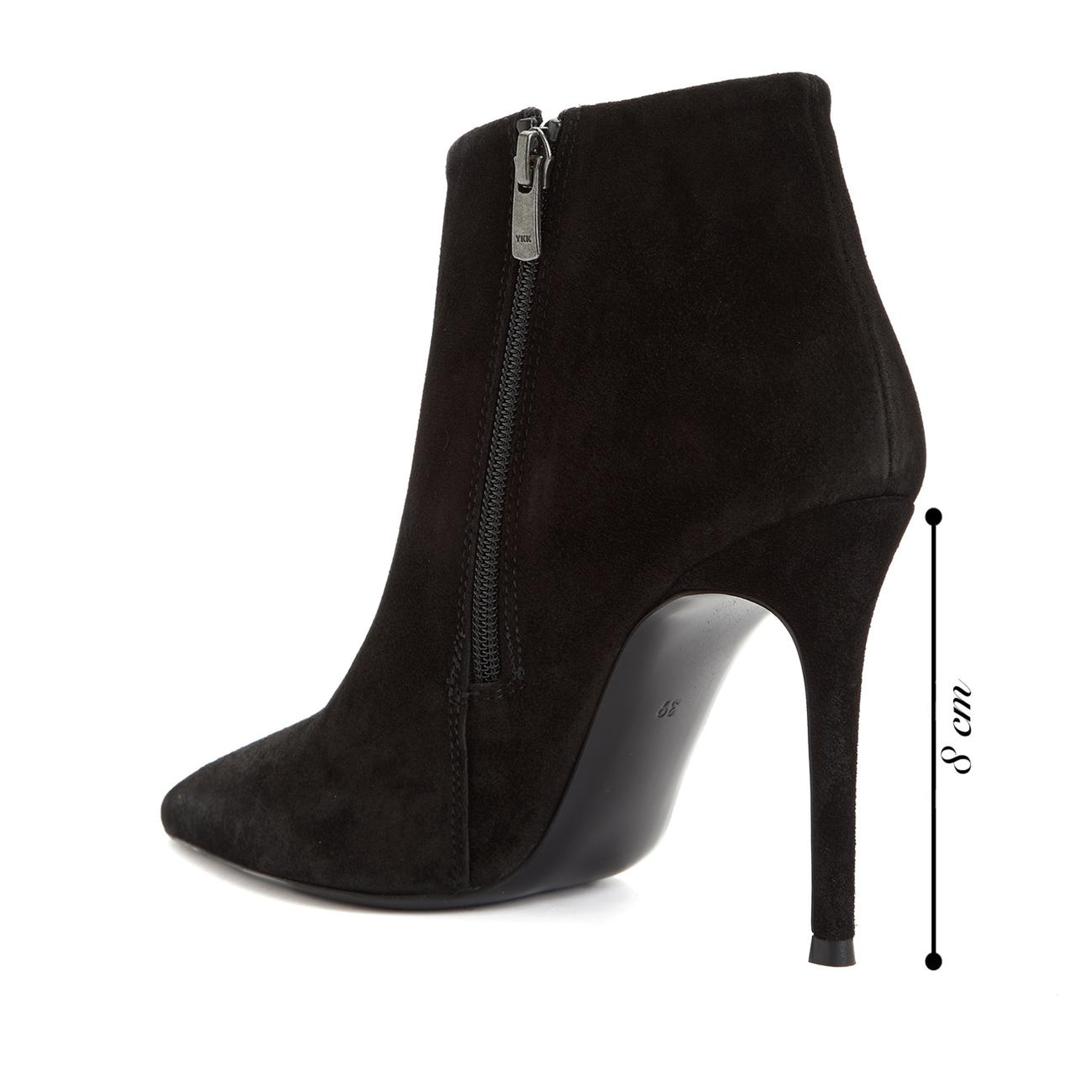 Divarese Kadın Siyah Süet Deri Topuklu Bot