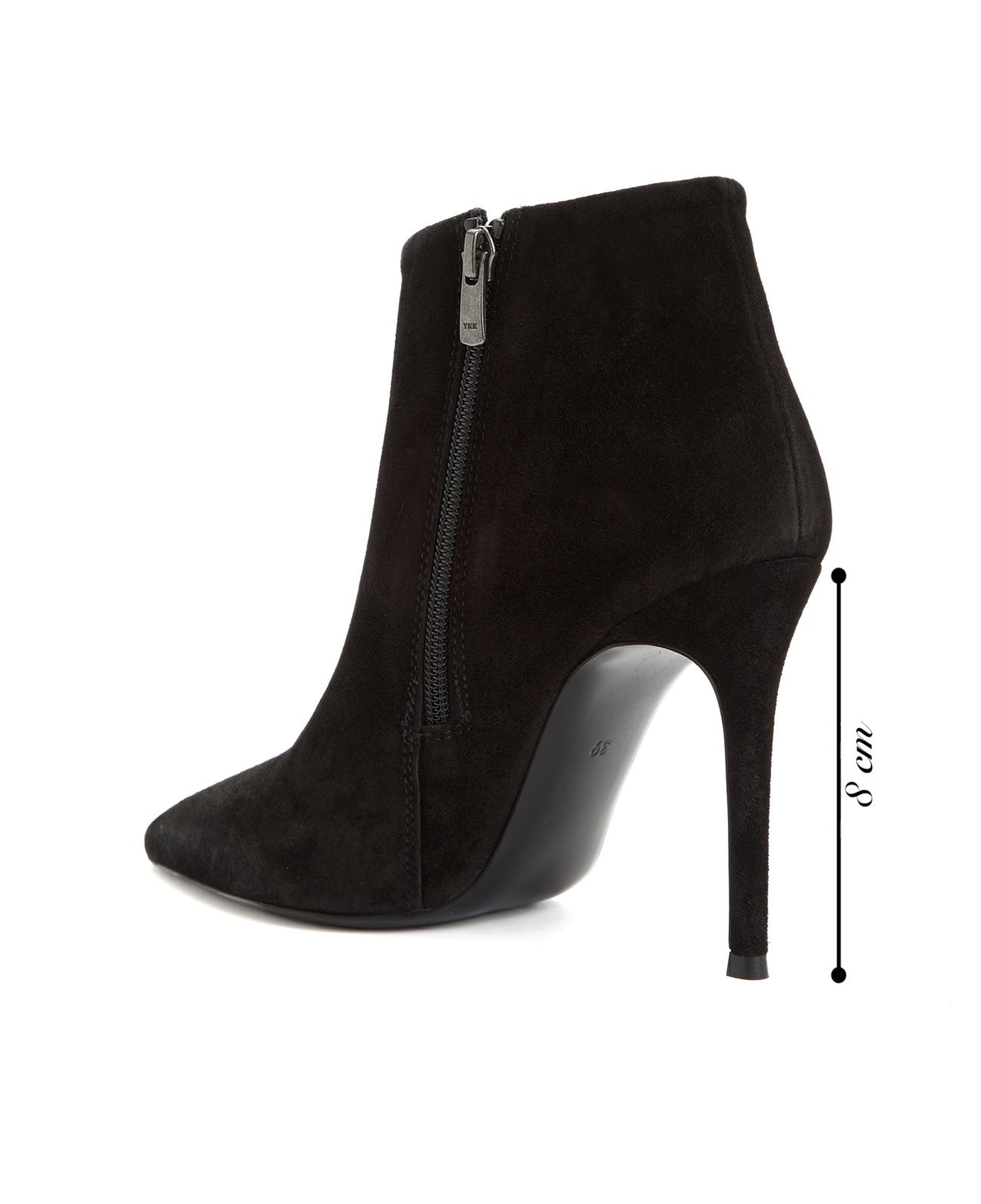 Divarese Kadın Siyah Süet Deri Topuklu Bot
