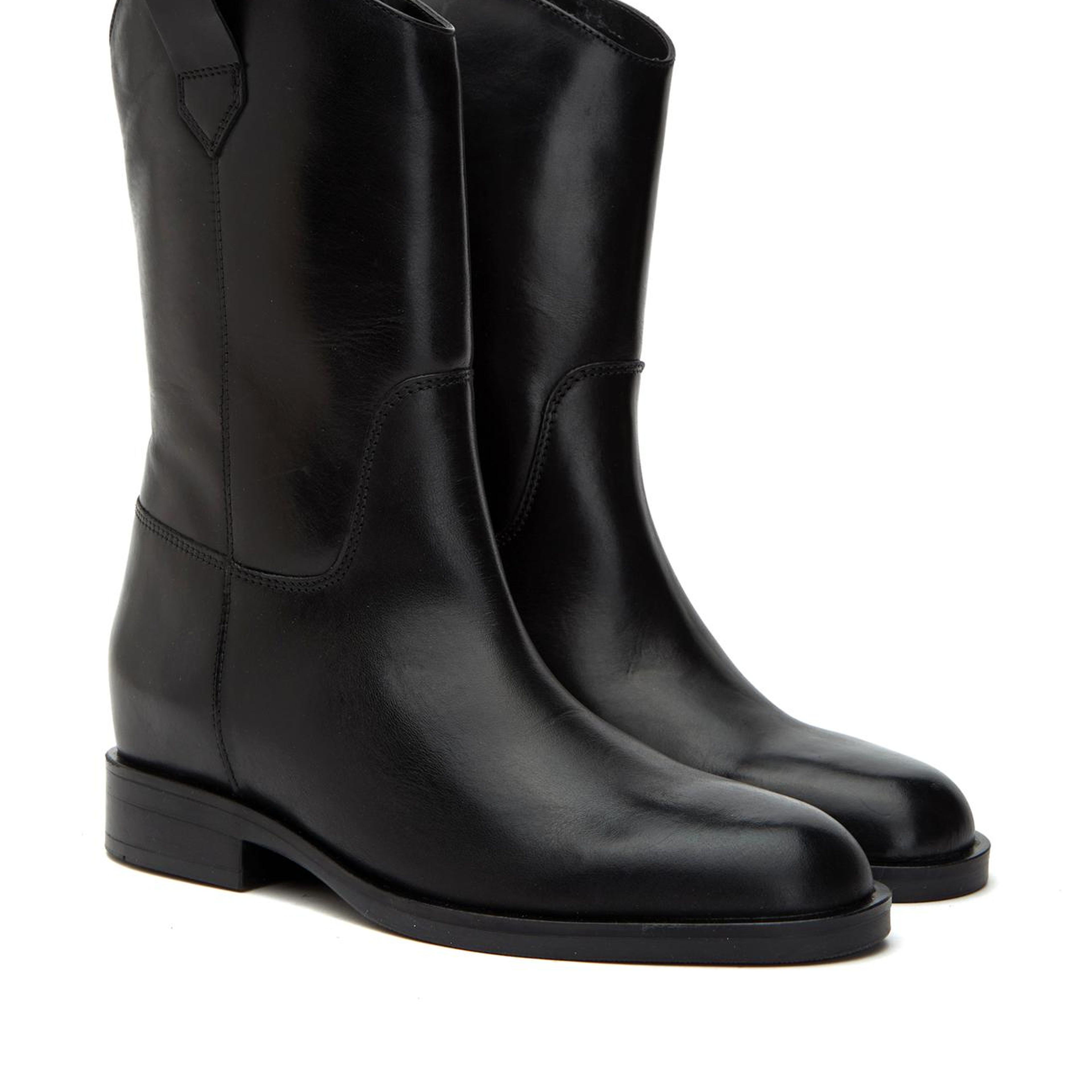 George Hogg Kadın Siyah Tokalı Deri Bot