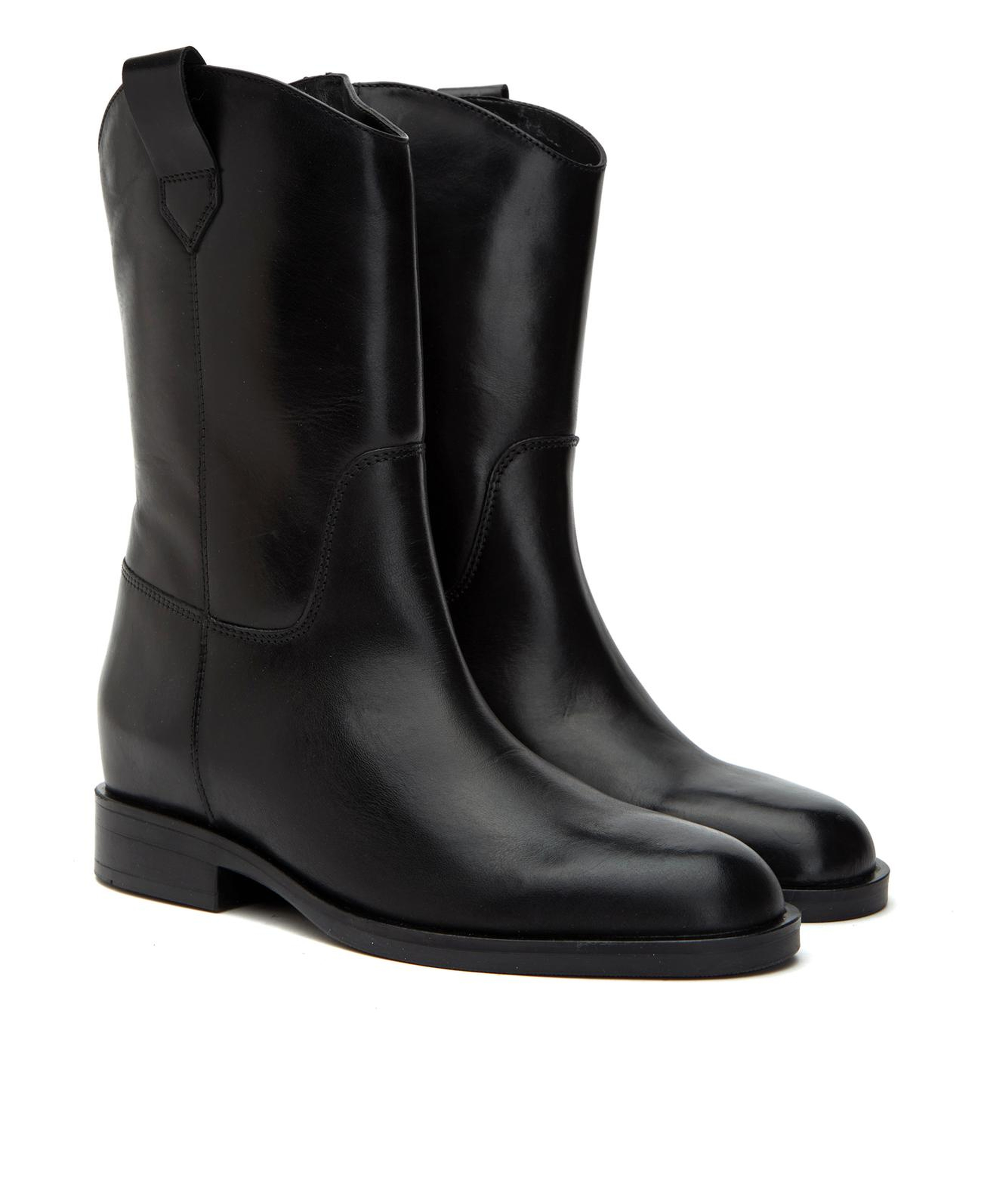 George Hogg Kadın Siyah Tokalı Deri Bot