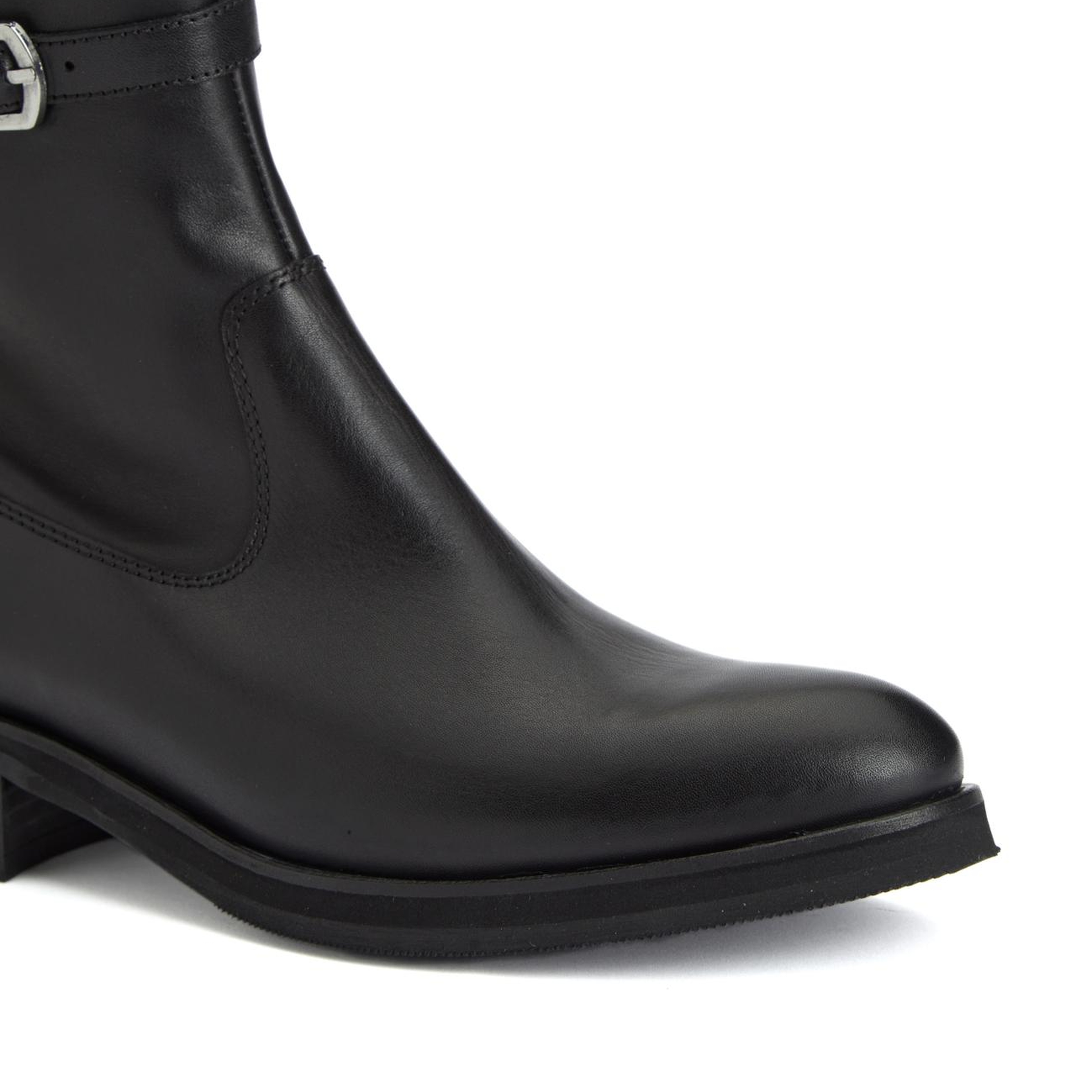 George Hogg Kadın Siyah Toka Detaylı Deri Bot