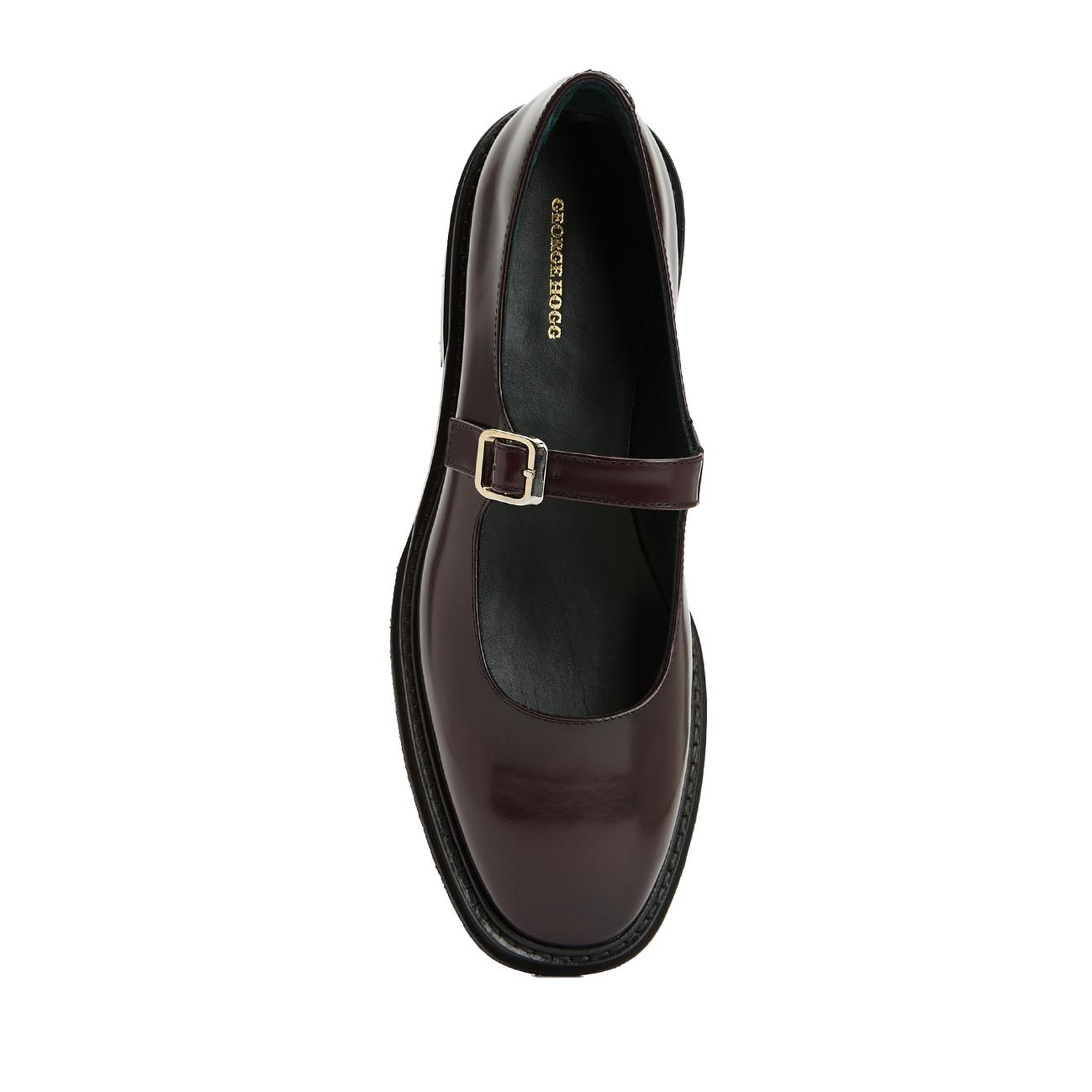 George Hogg Kadın Bordo Mary Jane Deri Babet