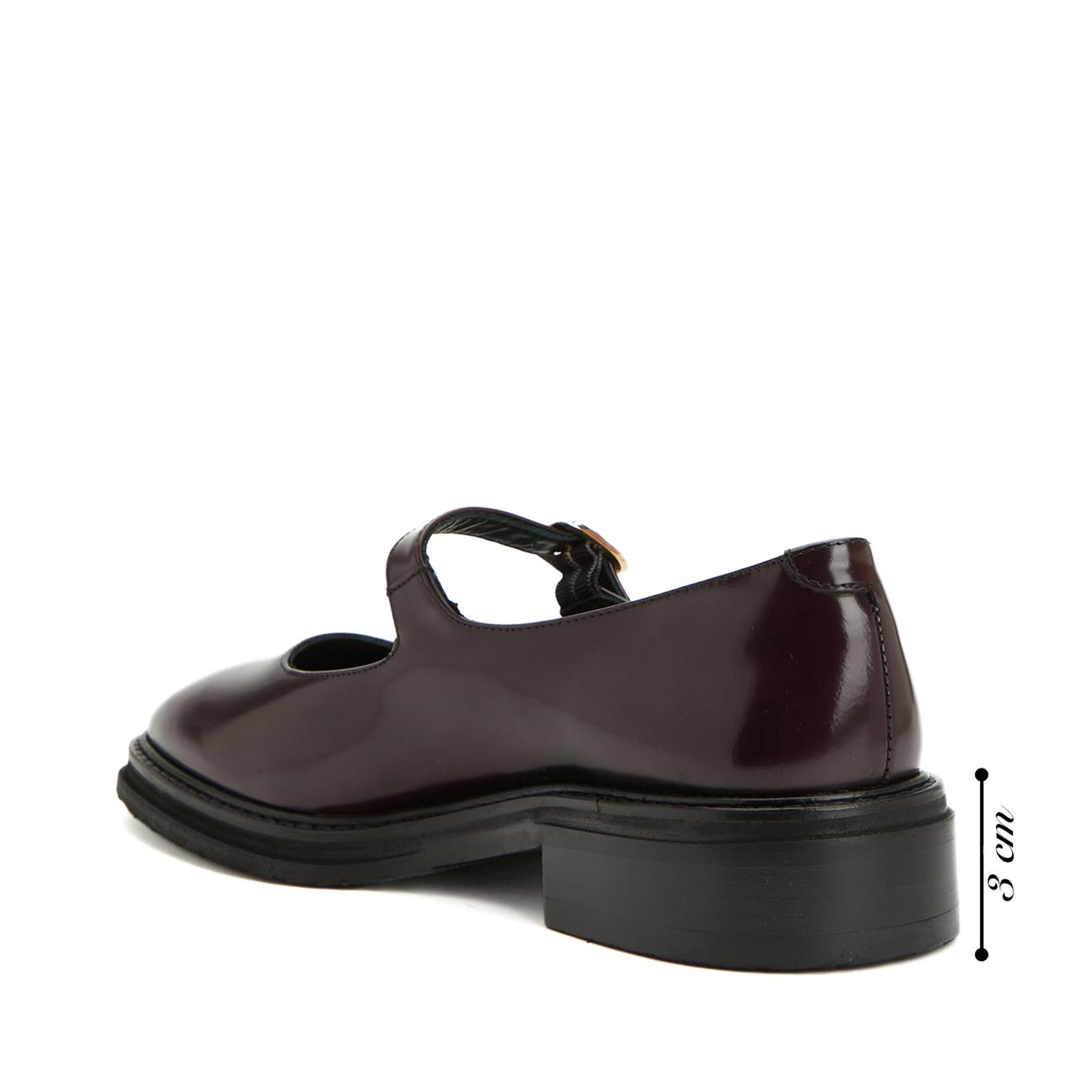 George Hogg Kadın Bordo Mary Jane Deri Babet