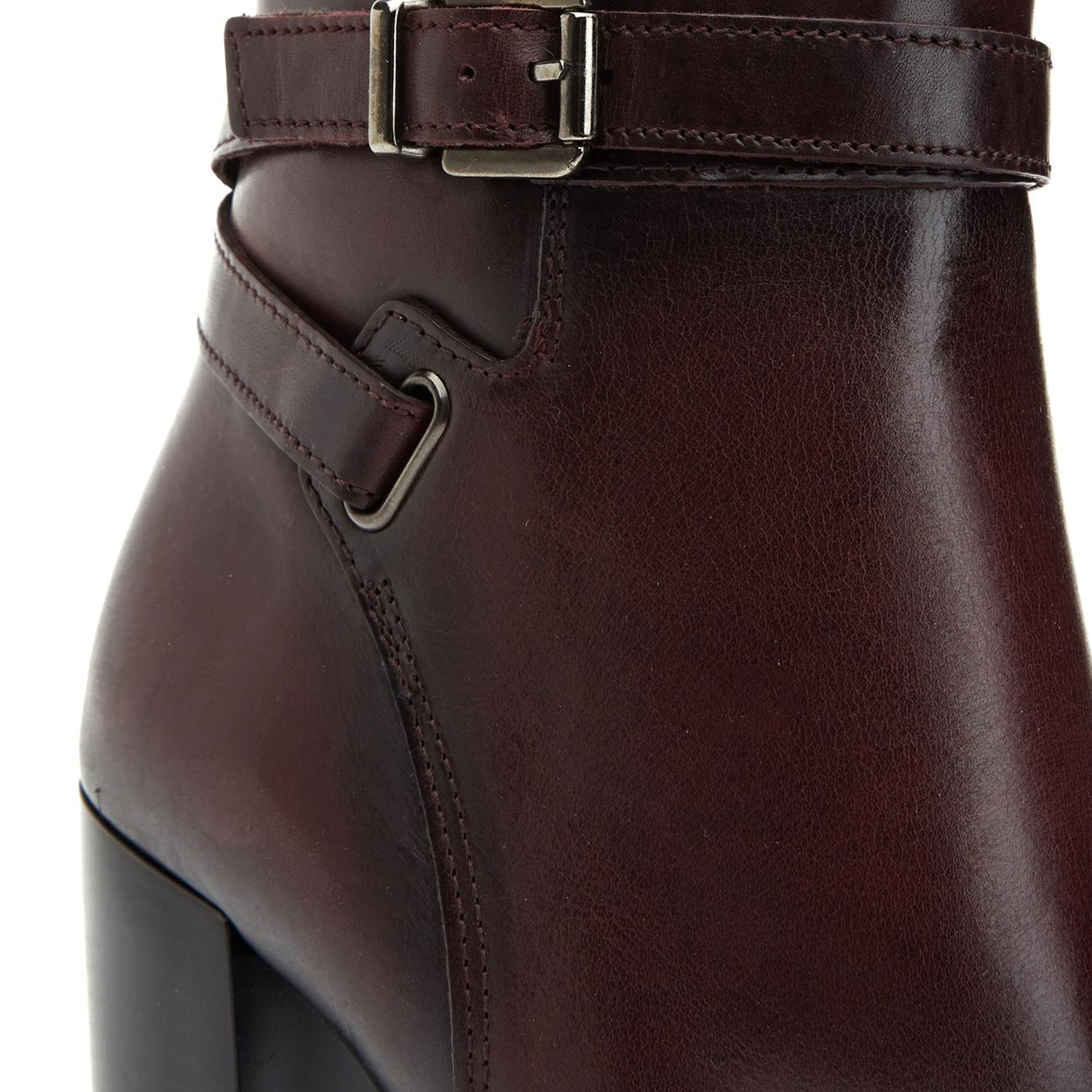 George Hogg Kadın Bordo Kemer Detaylı Deri Bot