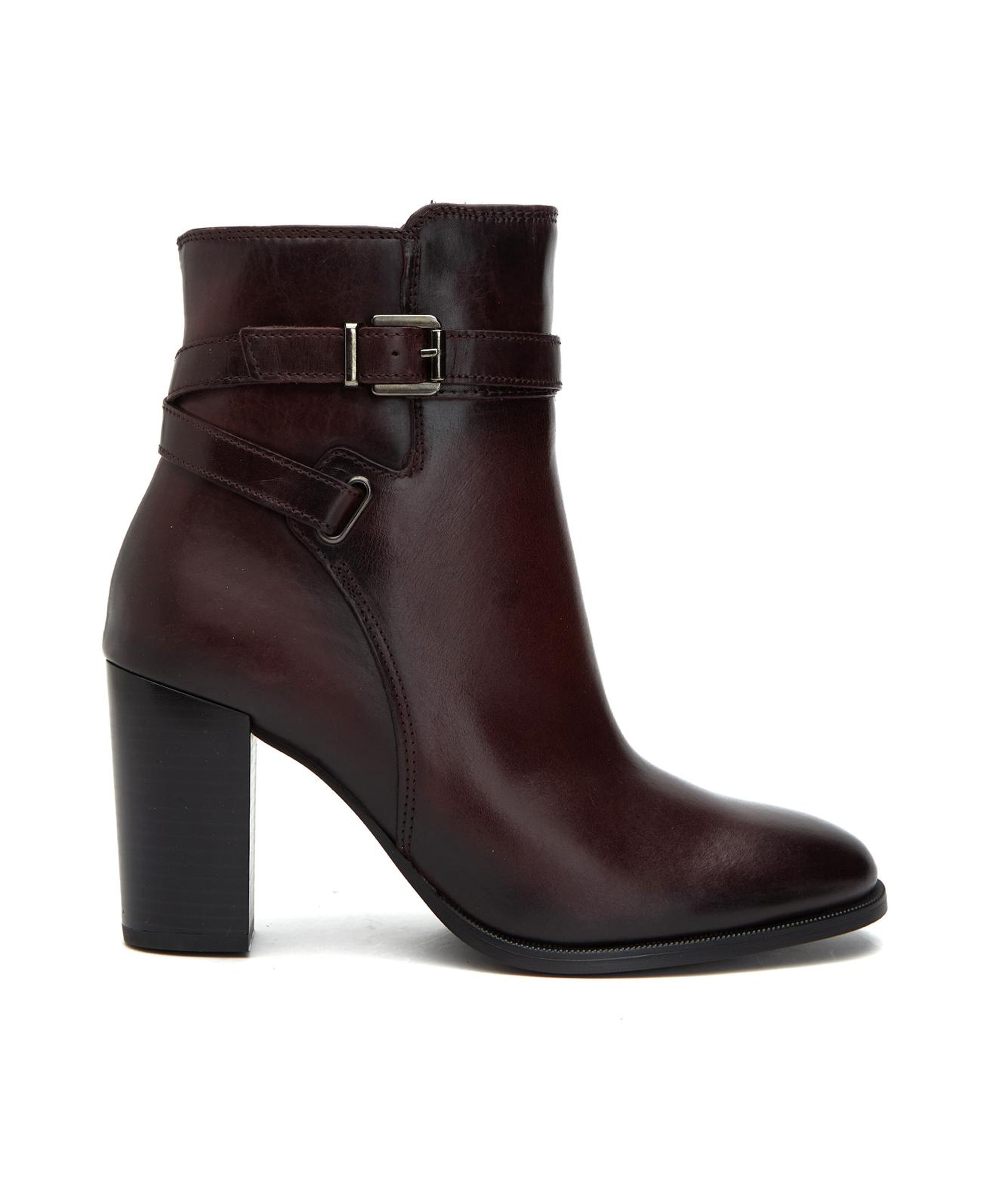 George Hogg Kadın Bordo Kemer Detaylı Deri Bot