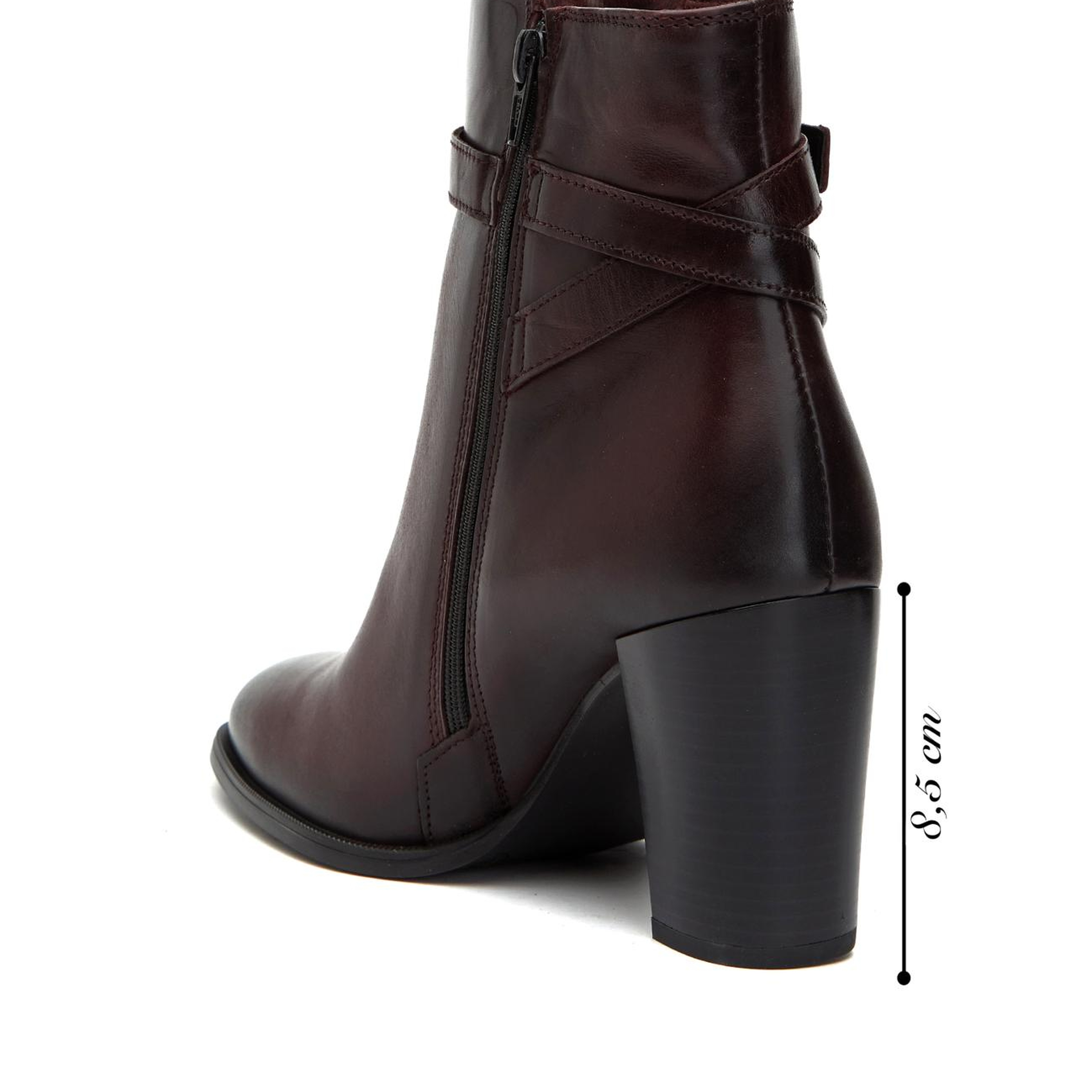 George Hogg Kadın Bordo Kemer Detaylı Deri Bot