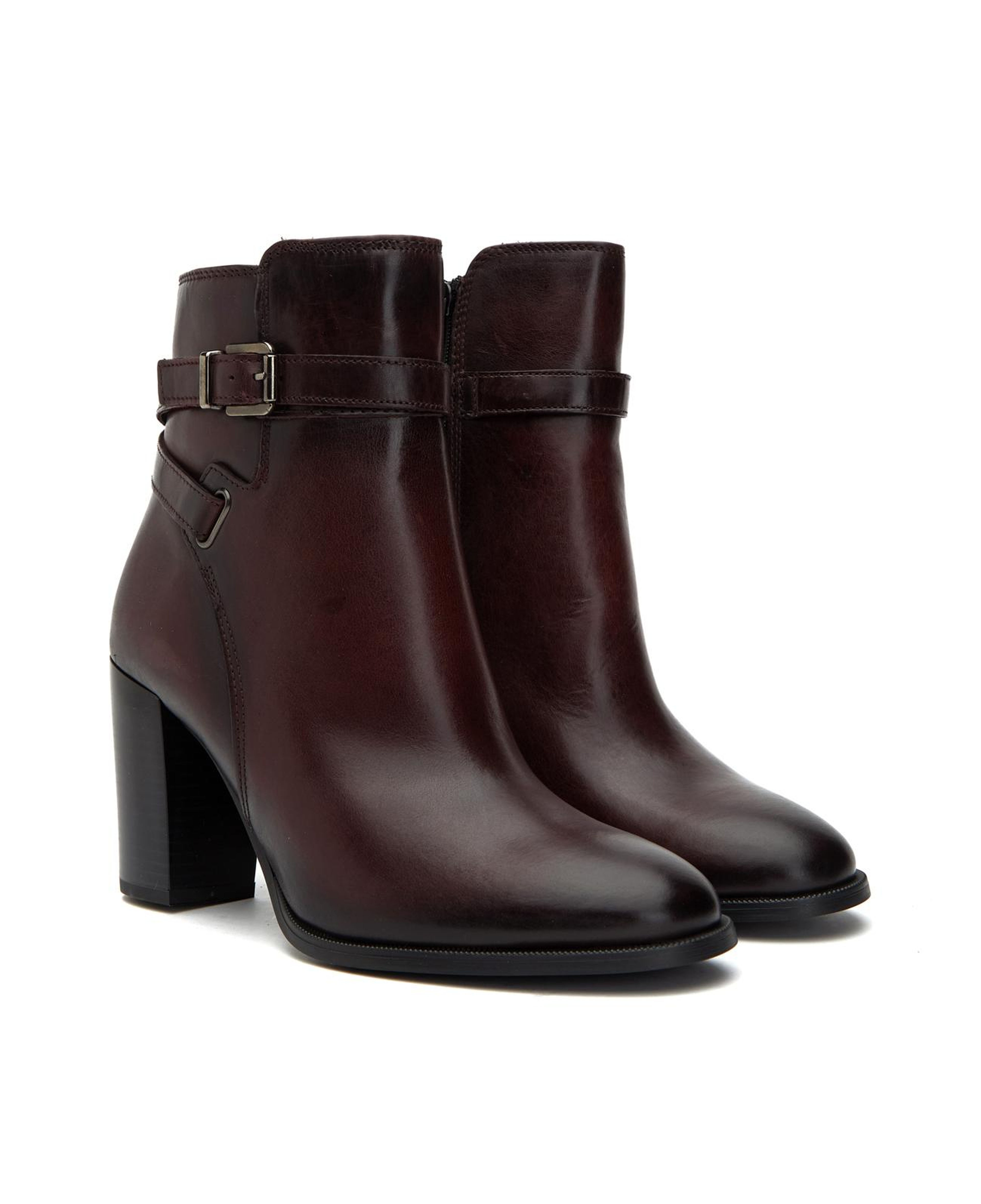 George Hogg Kadın Bordo Kemer Detaylı Deri Bot