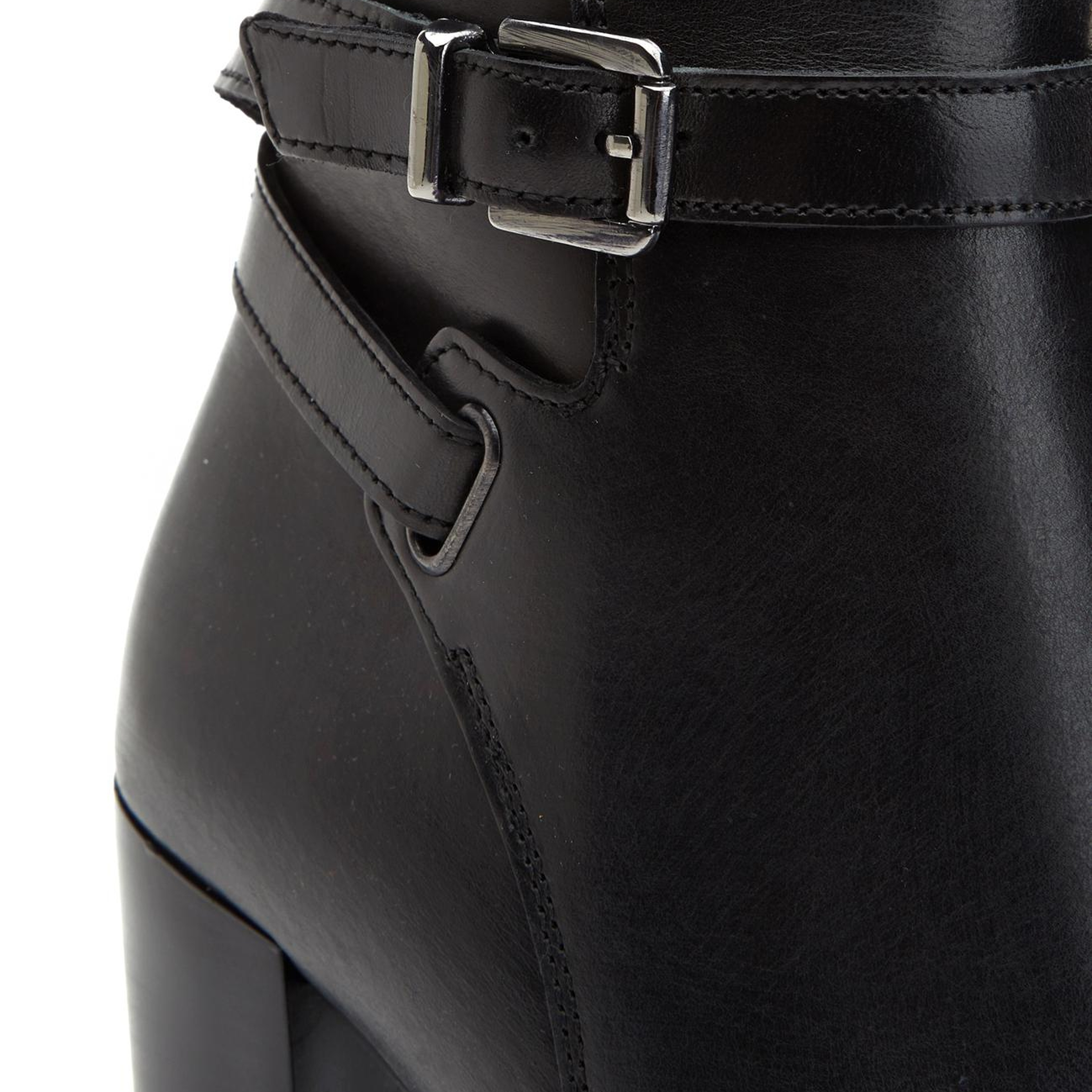 George Hogg Kadın Siyah Kemer Detaylı Deri Bot