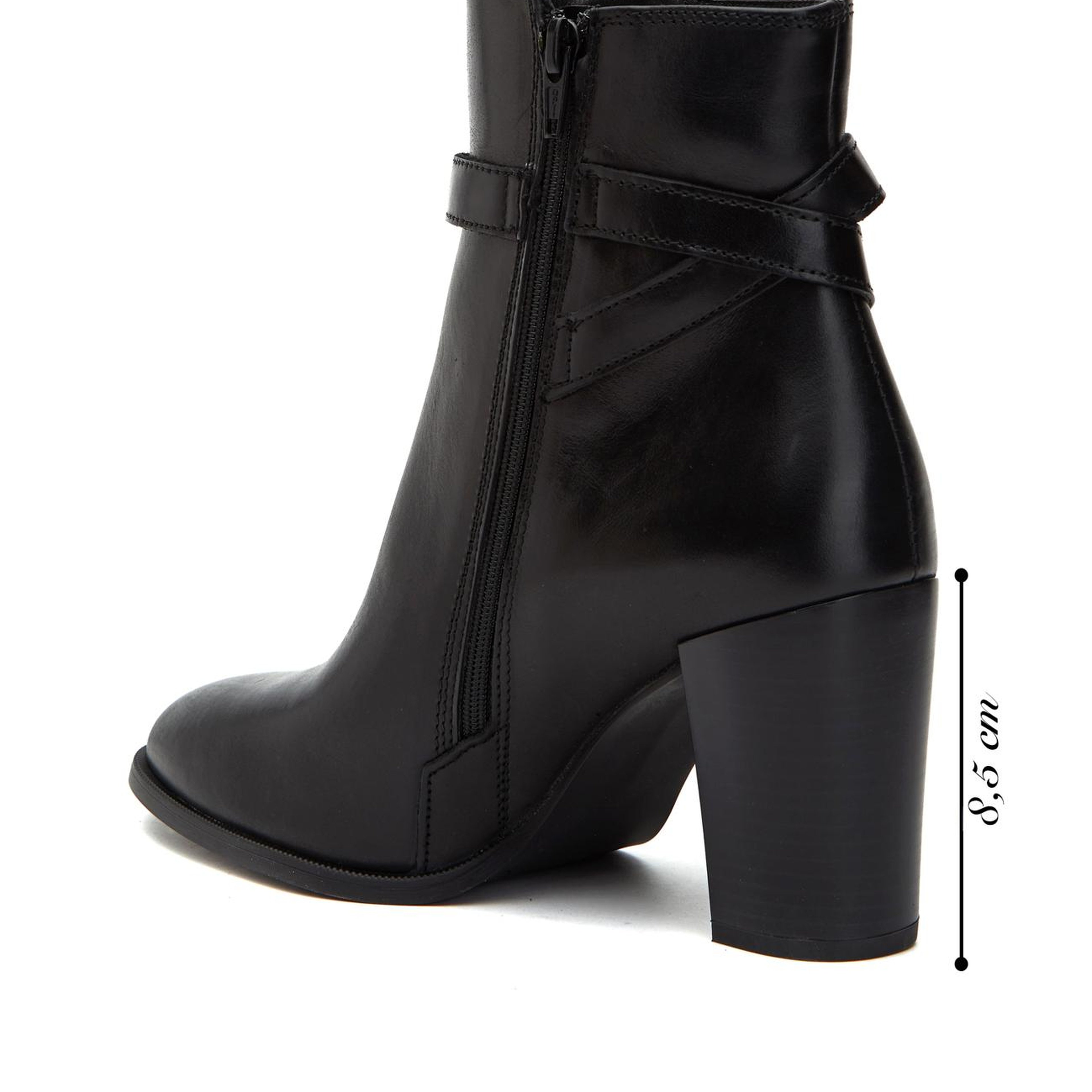 George Hogg Kadın Siyah Kemer Detaylı Deri Bot