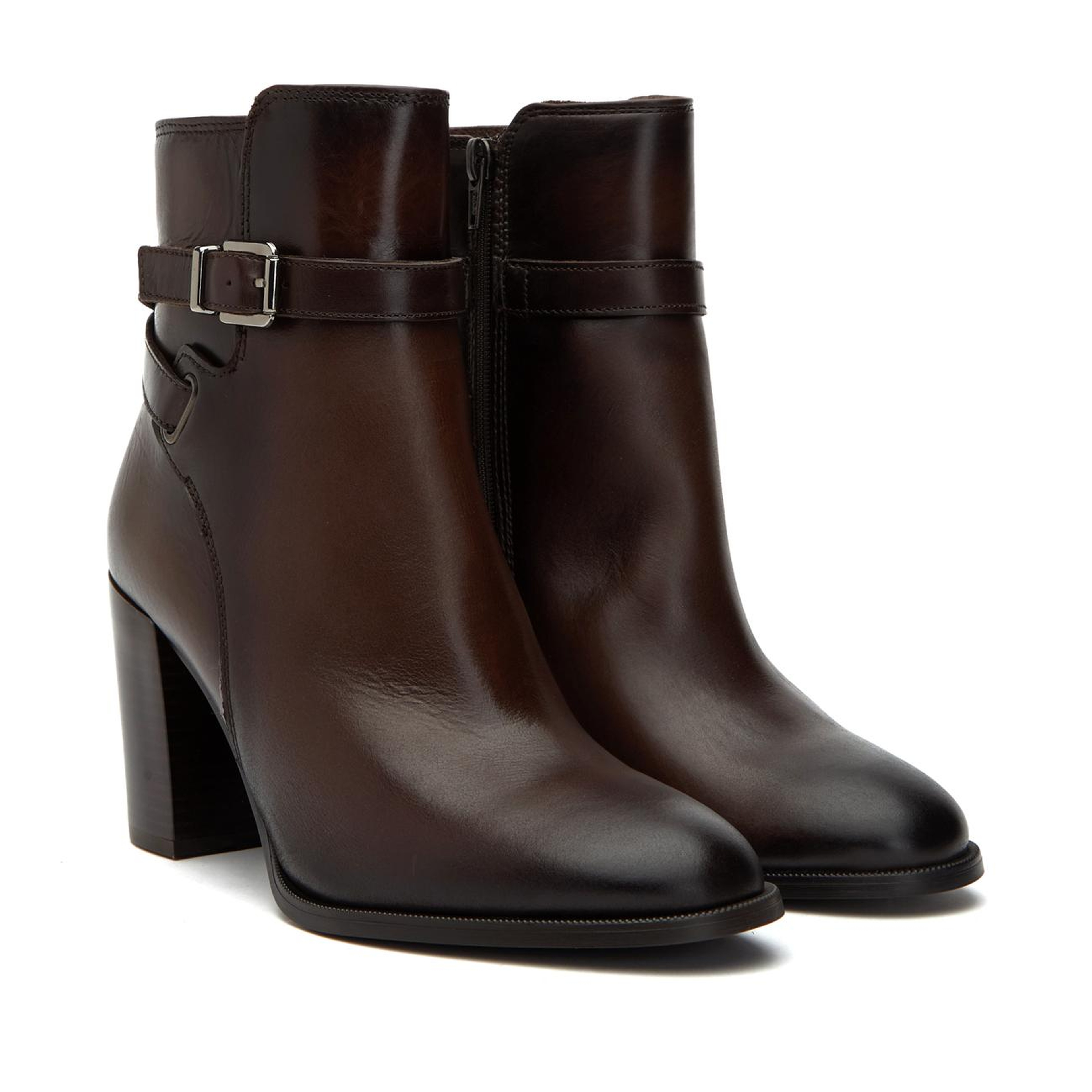 George Hogg Kadın Kahverengi Kemer Detaylı Deri Bot