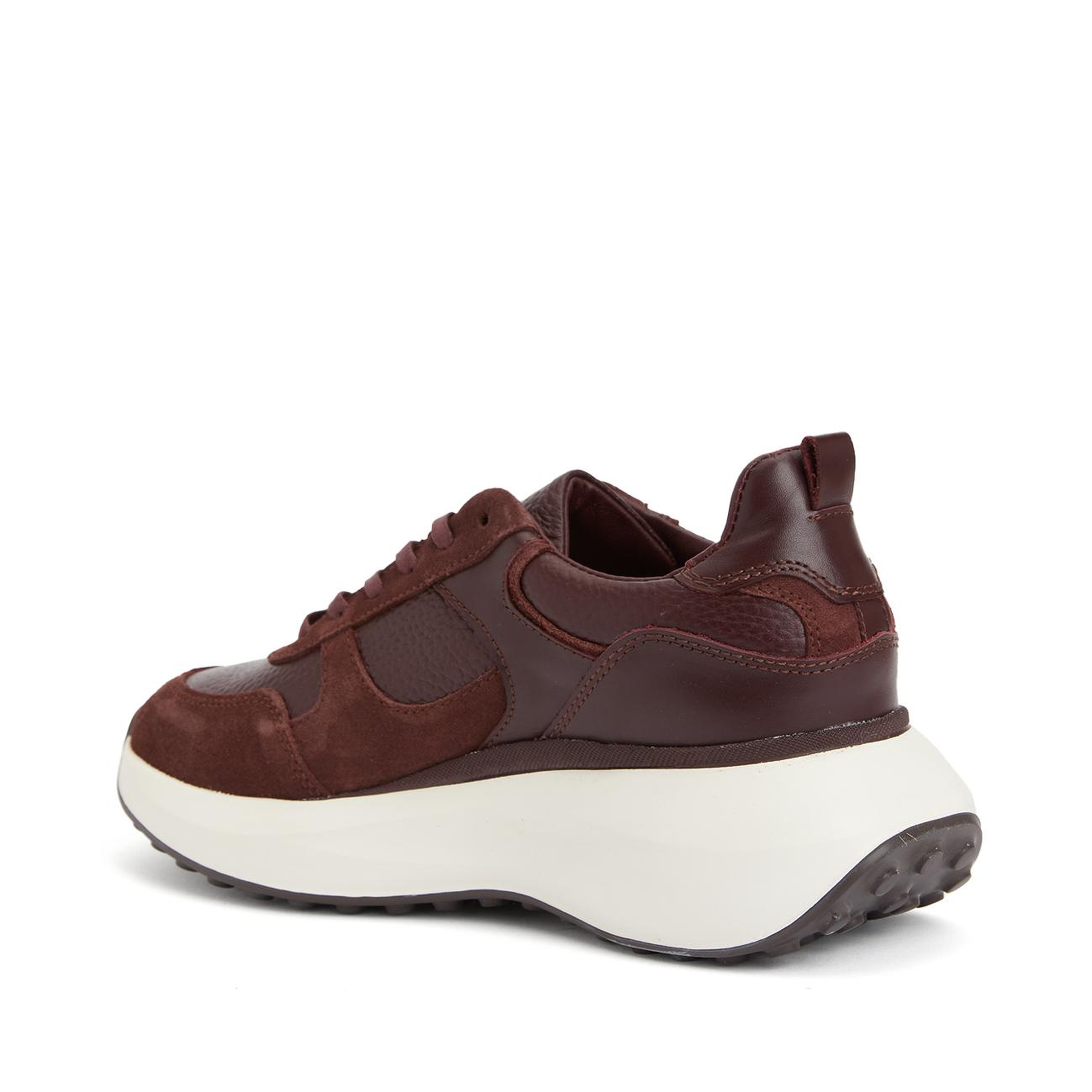 Divarese Kadın Bordo Deri Sneaker