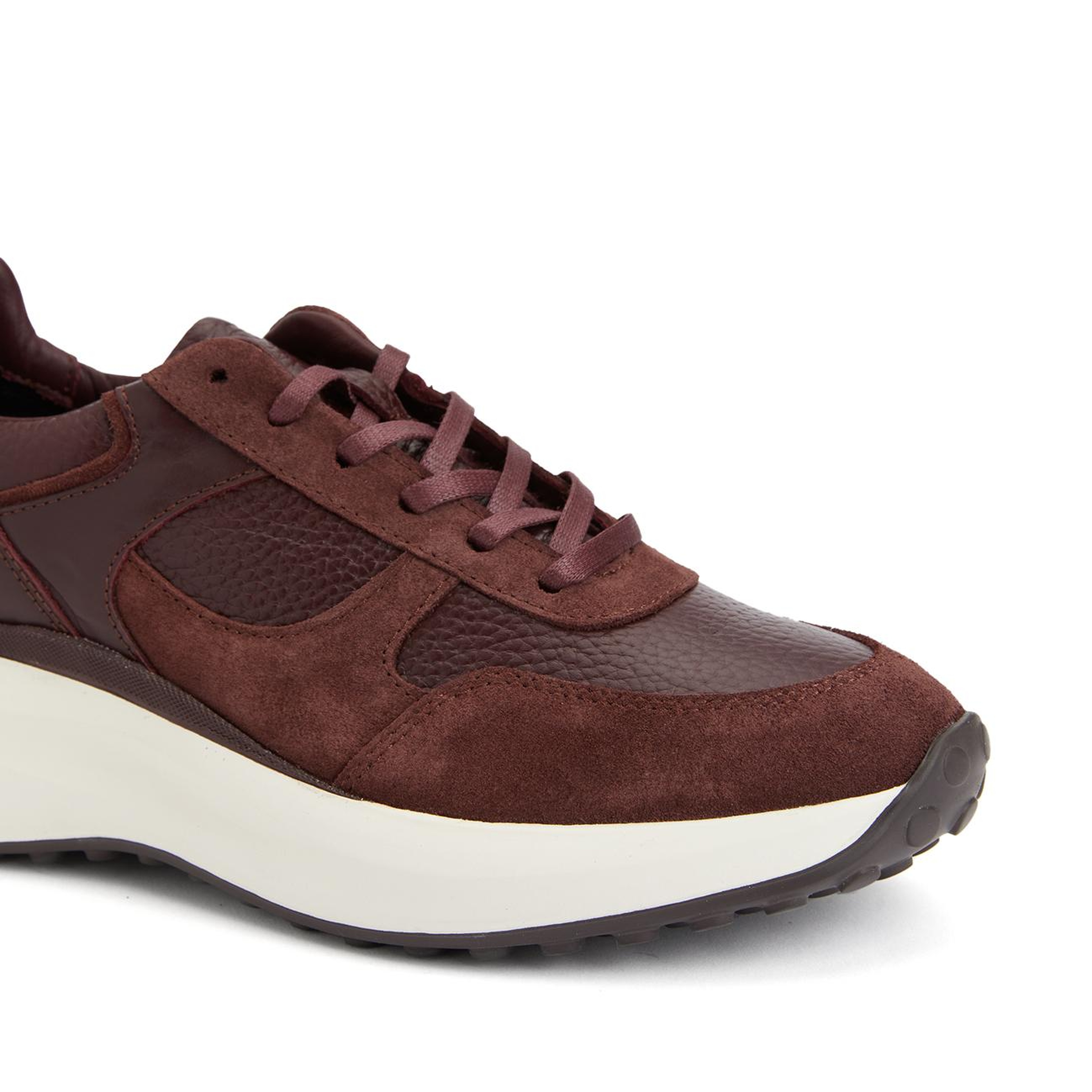 Divarese Kadın Bordo Deri Sneaker