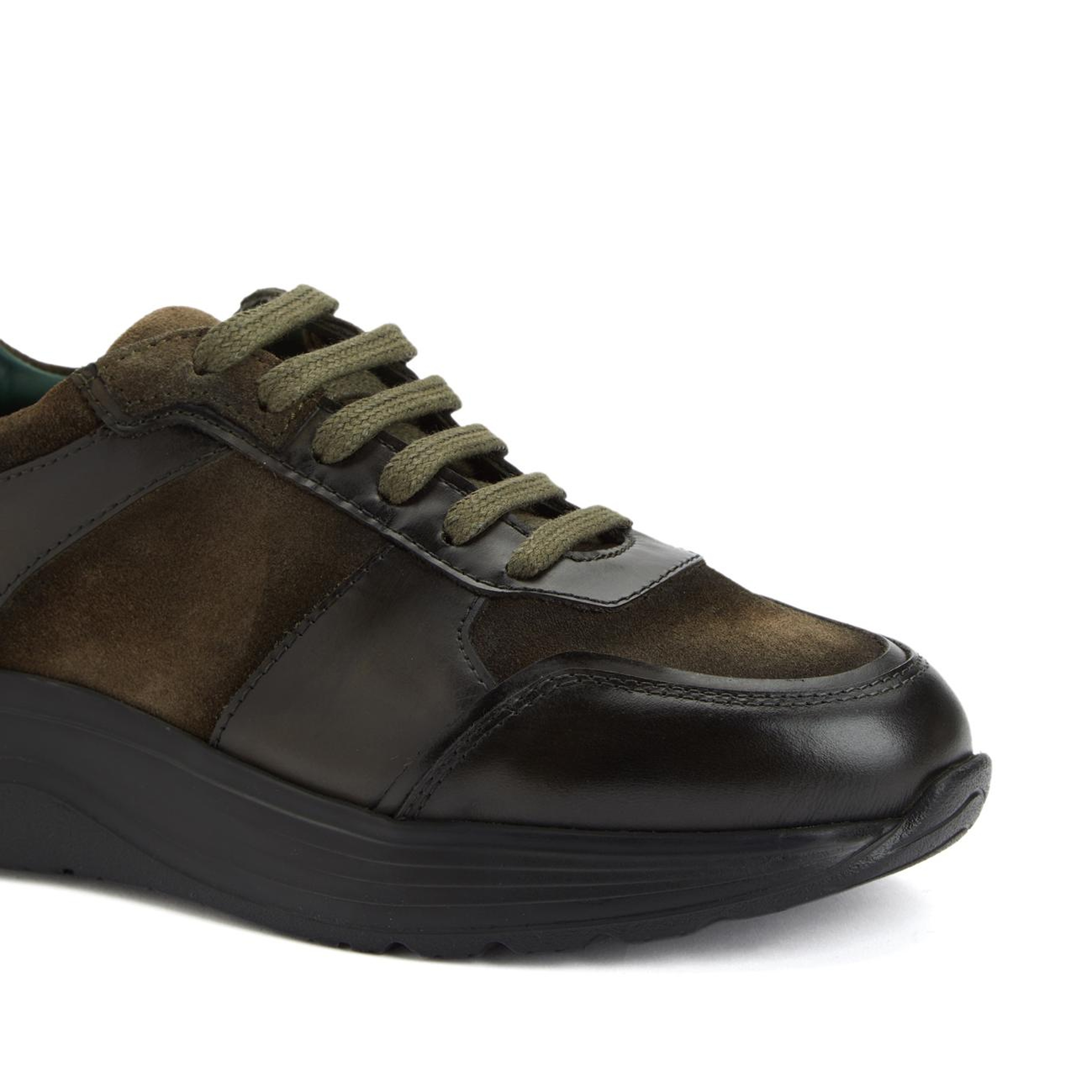 George Hogg Kadın Haki Deri Sneaker