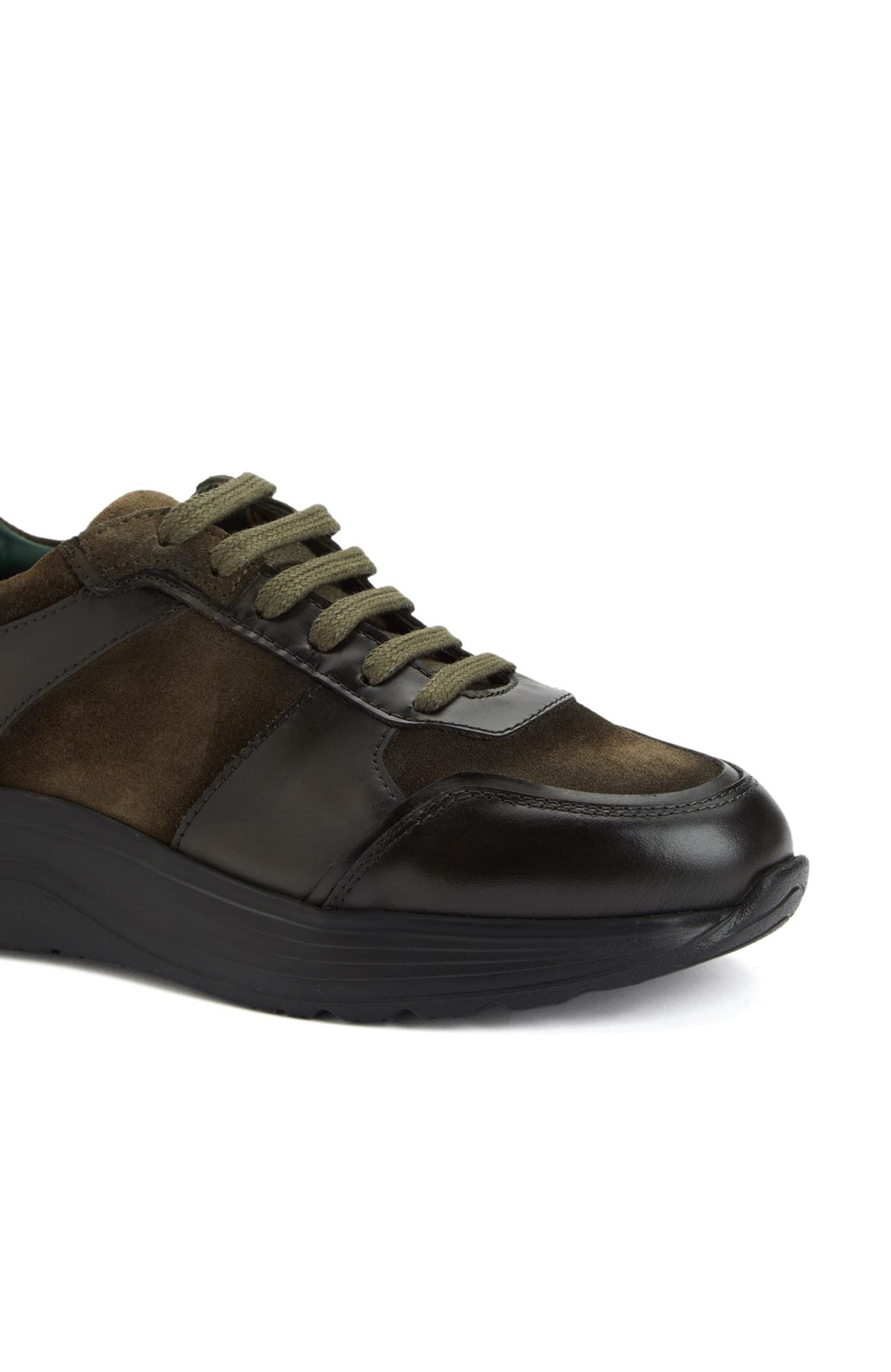 George Hogg Kadın Haki Deri Sneaker