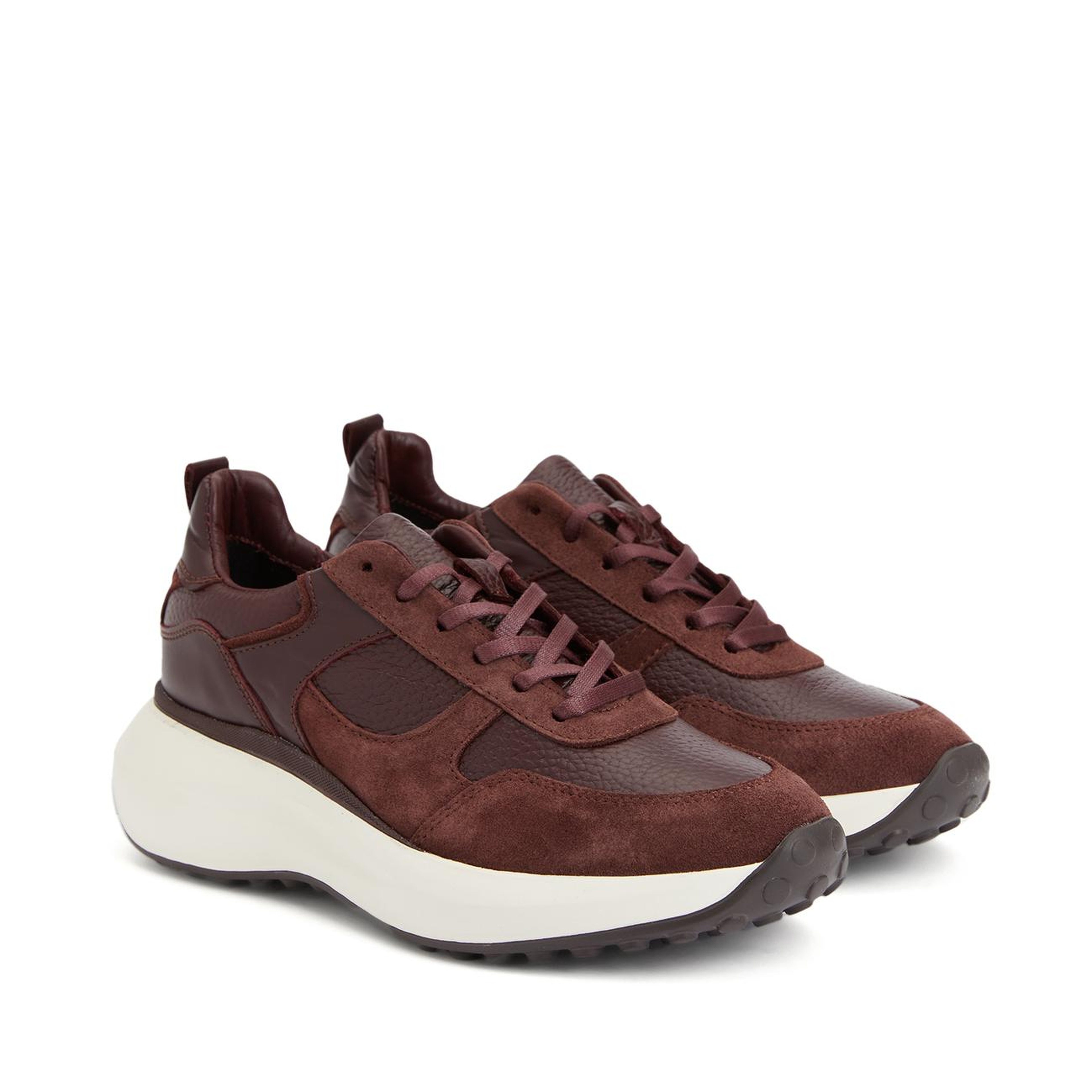 Divarese Kadın Bordo Deri Sneaker