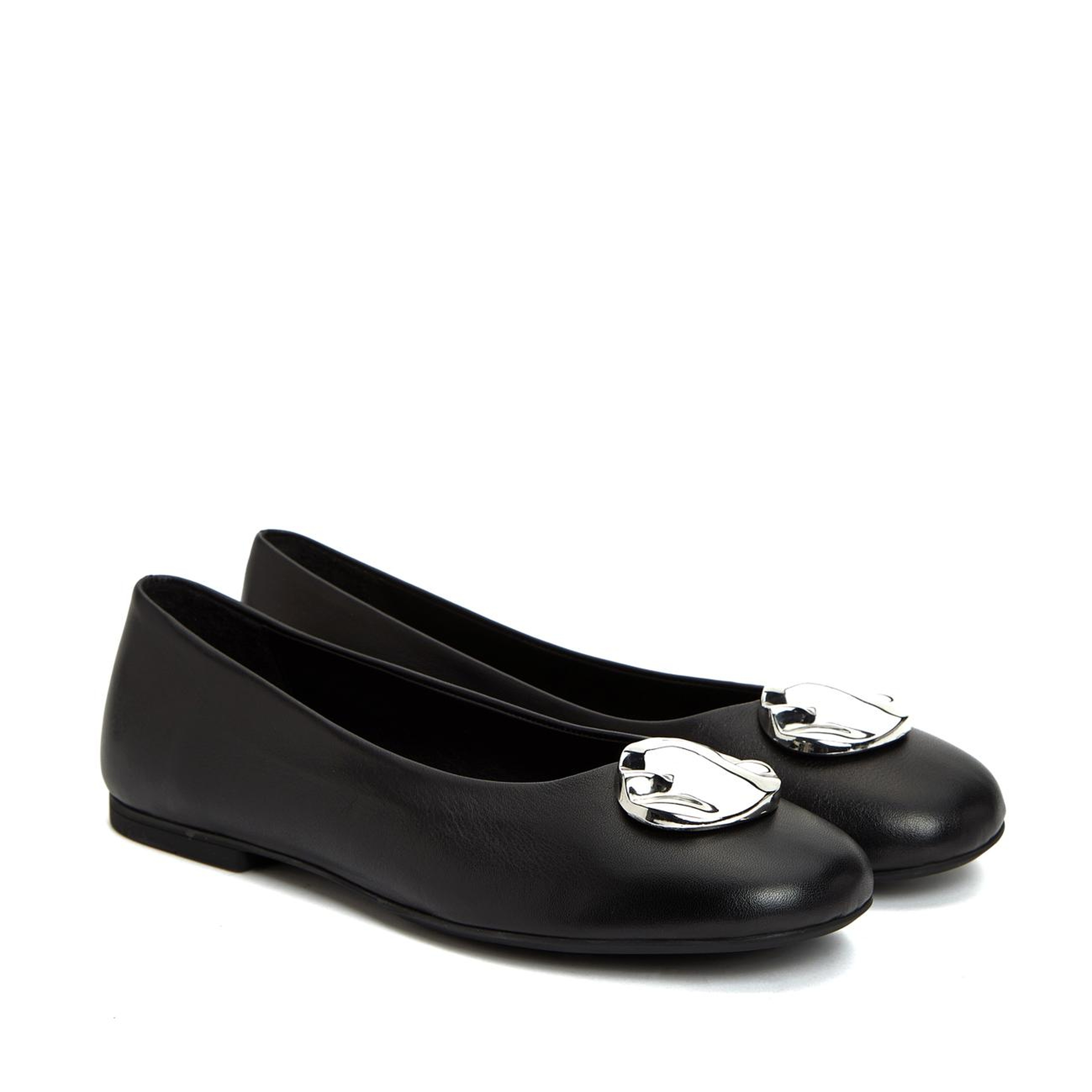 Divarese Kadın Siyah Toka Detaylı Deri Babet