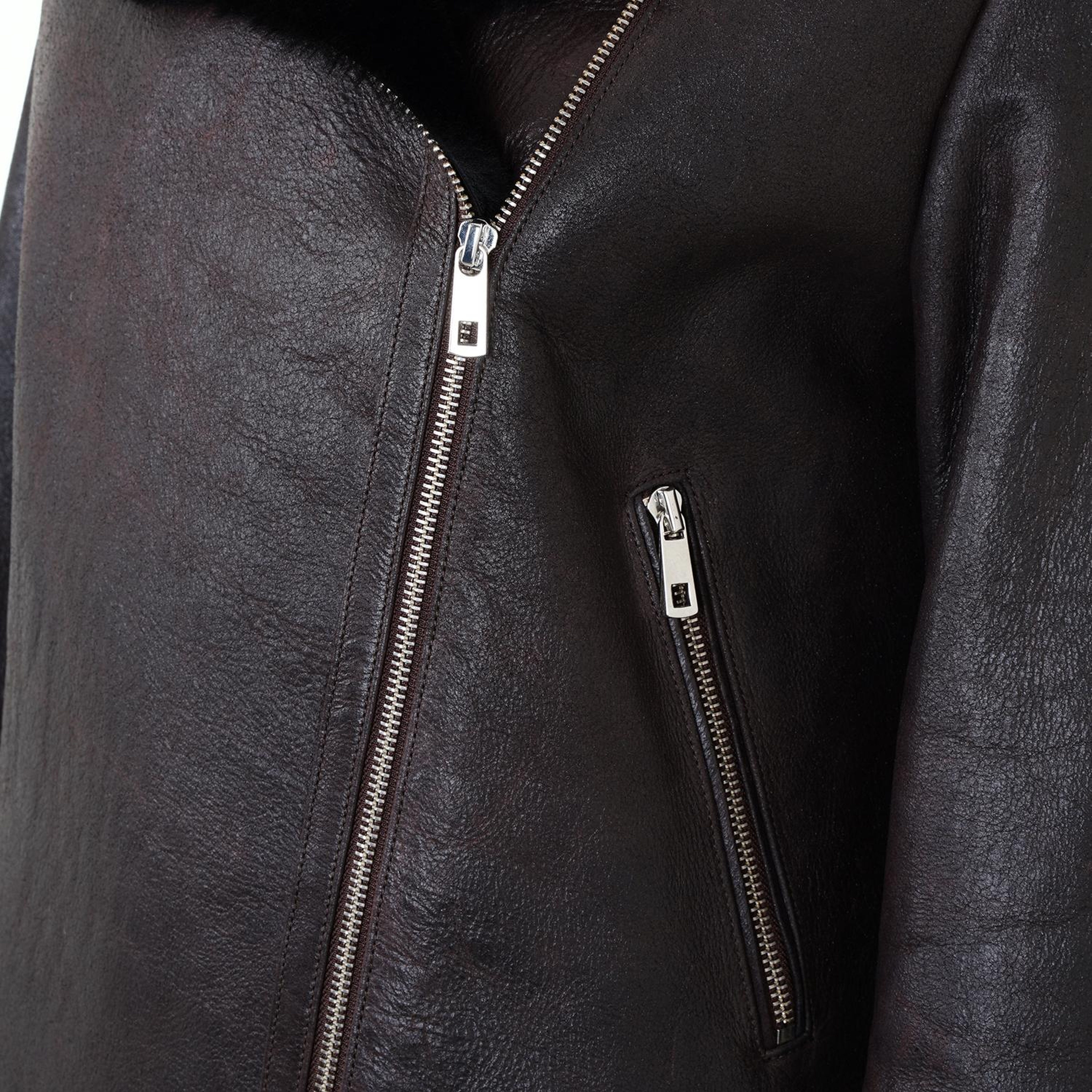 Chailyn Siyah Kadın Kürk Biker