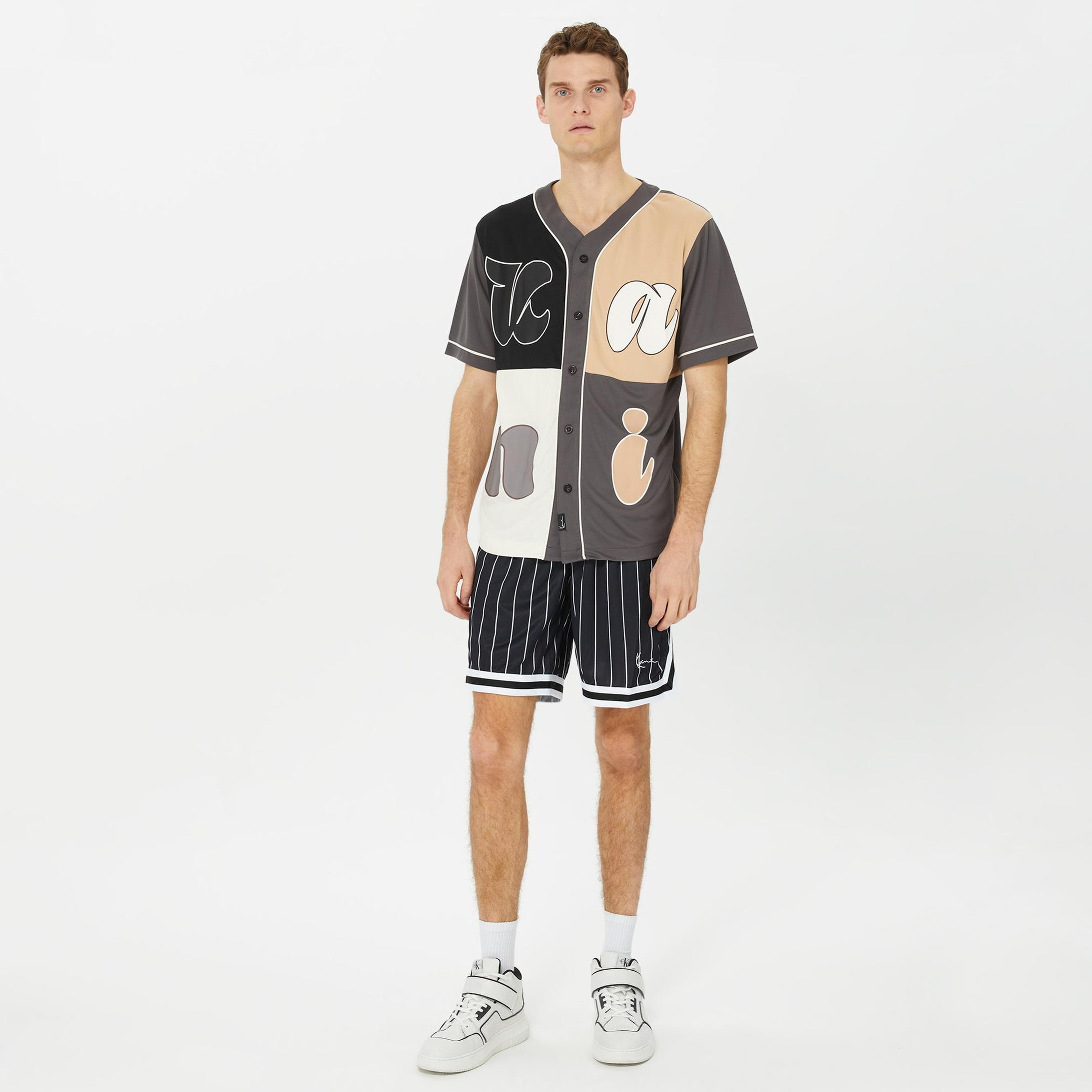 Karl Kani Signature Pinstripe Erkek Gri Gömlek