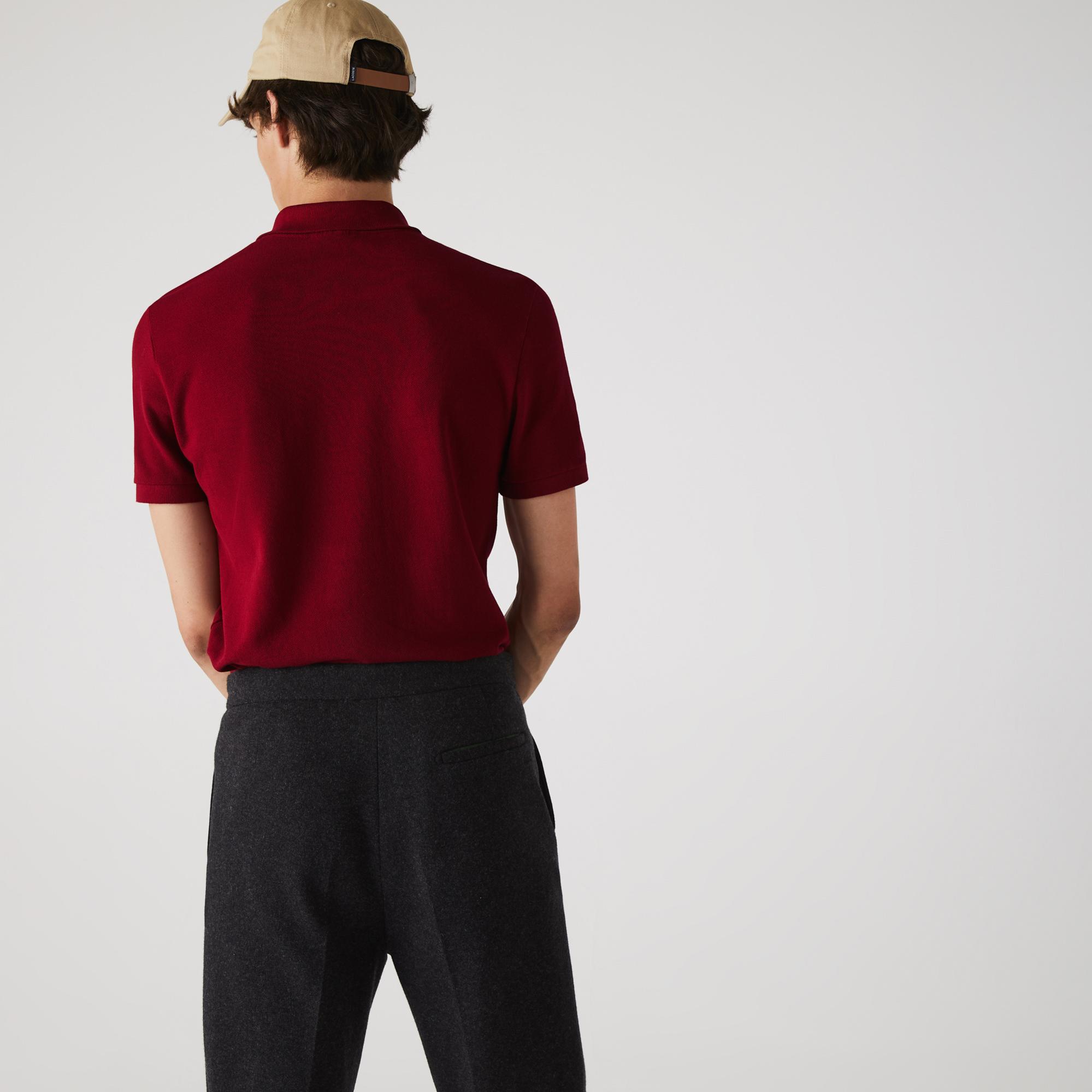 Lacoste L.12.12 Erkek Slim Fit Bordo Polo