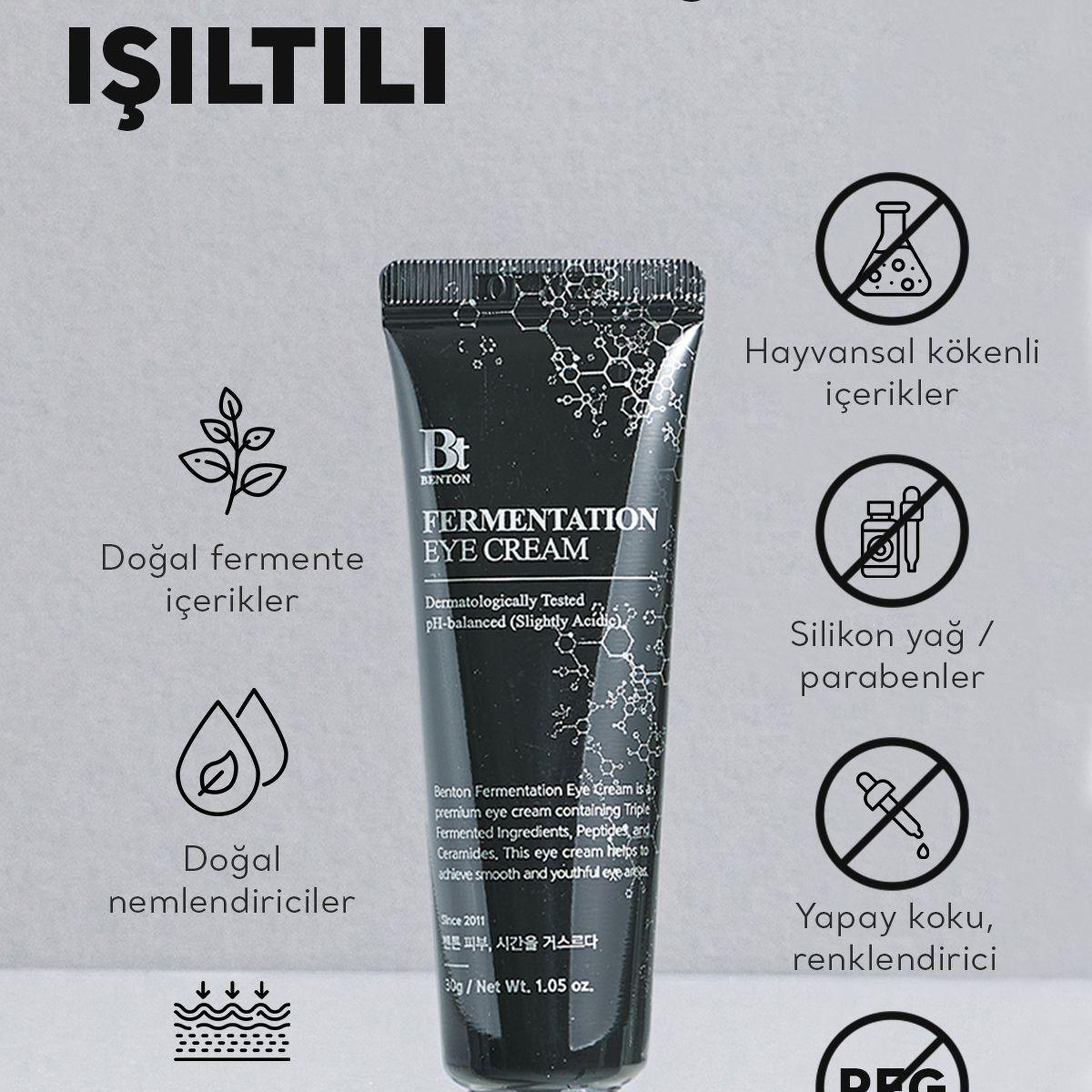 Benton Fermentation Eye Cream 10g - Kırışıklık ve Yaşlanma Karşıtı Nemlendirici Premium Fermente Göz Kremi