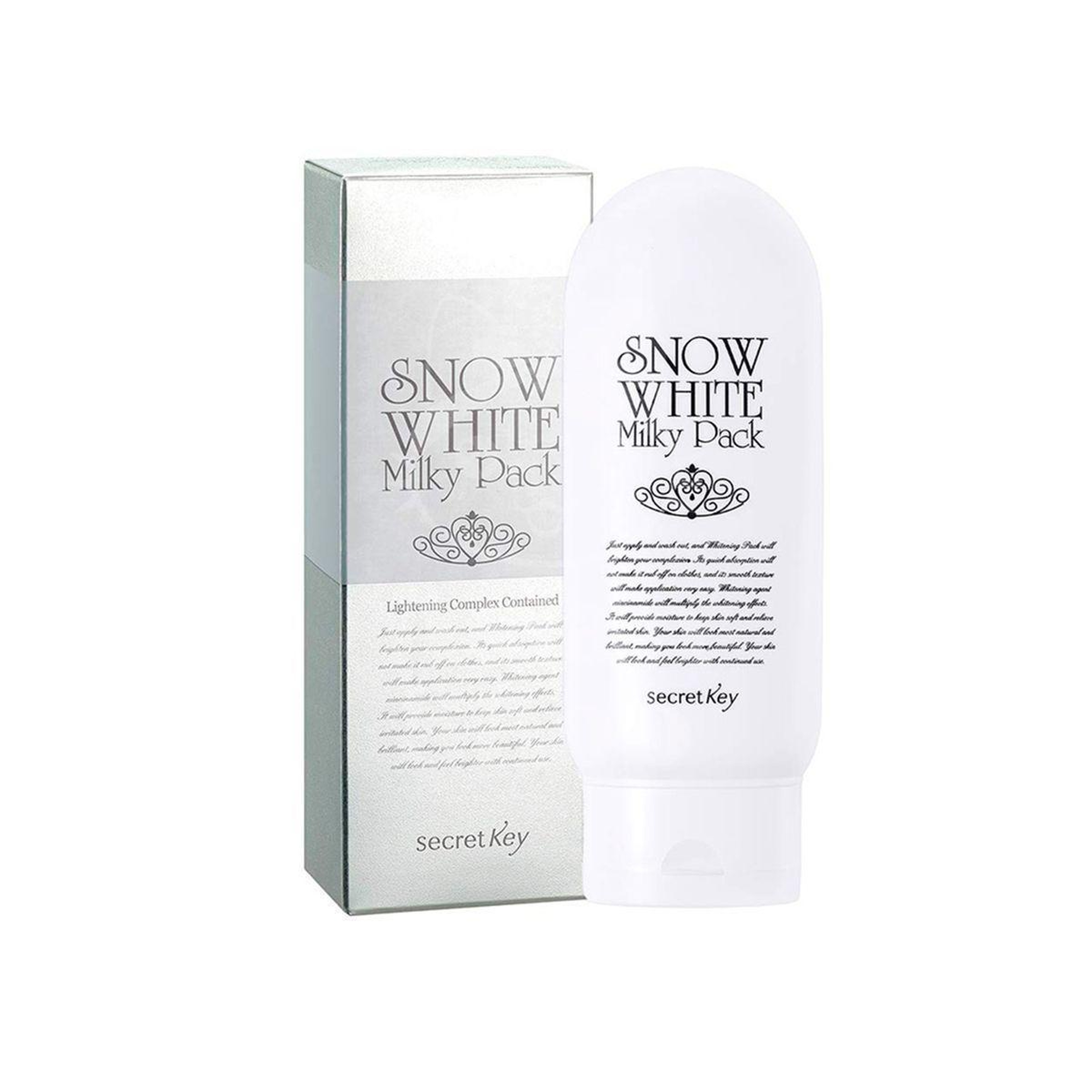 Secret Key Snow White Milky Pack - Vücut İçin Cilt Beyazlatıcı Wash Off Maske