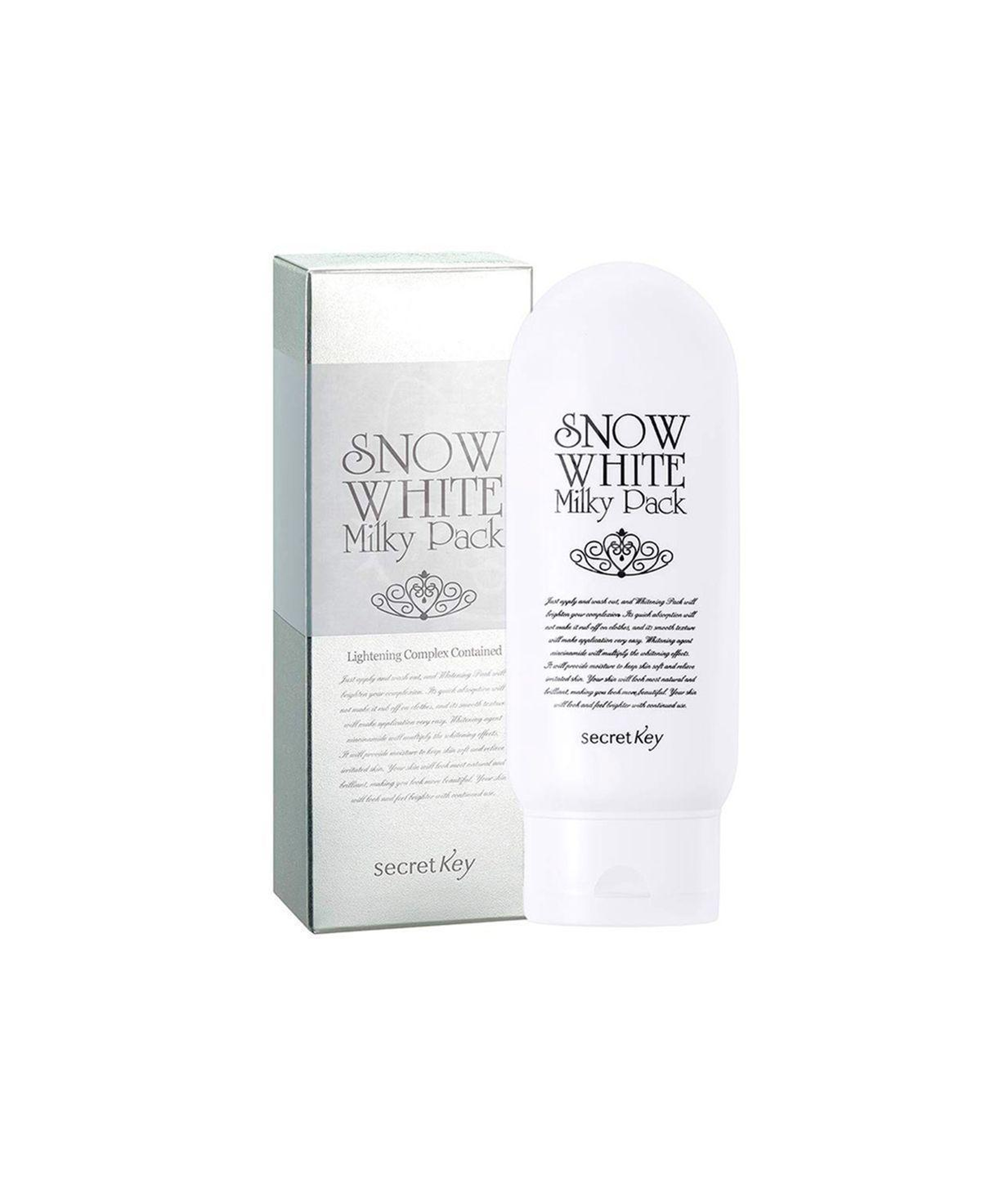 Secret Key Snow White Milky Pack - Vücut İçin Cilt Beyazlatıcı Wash Off Maske