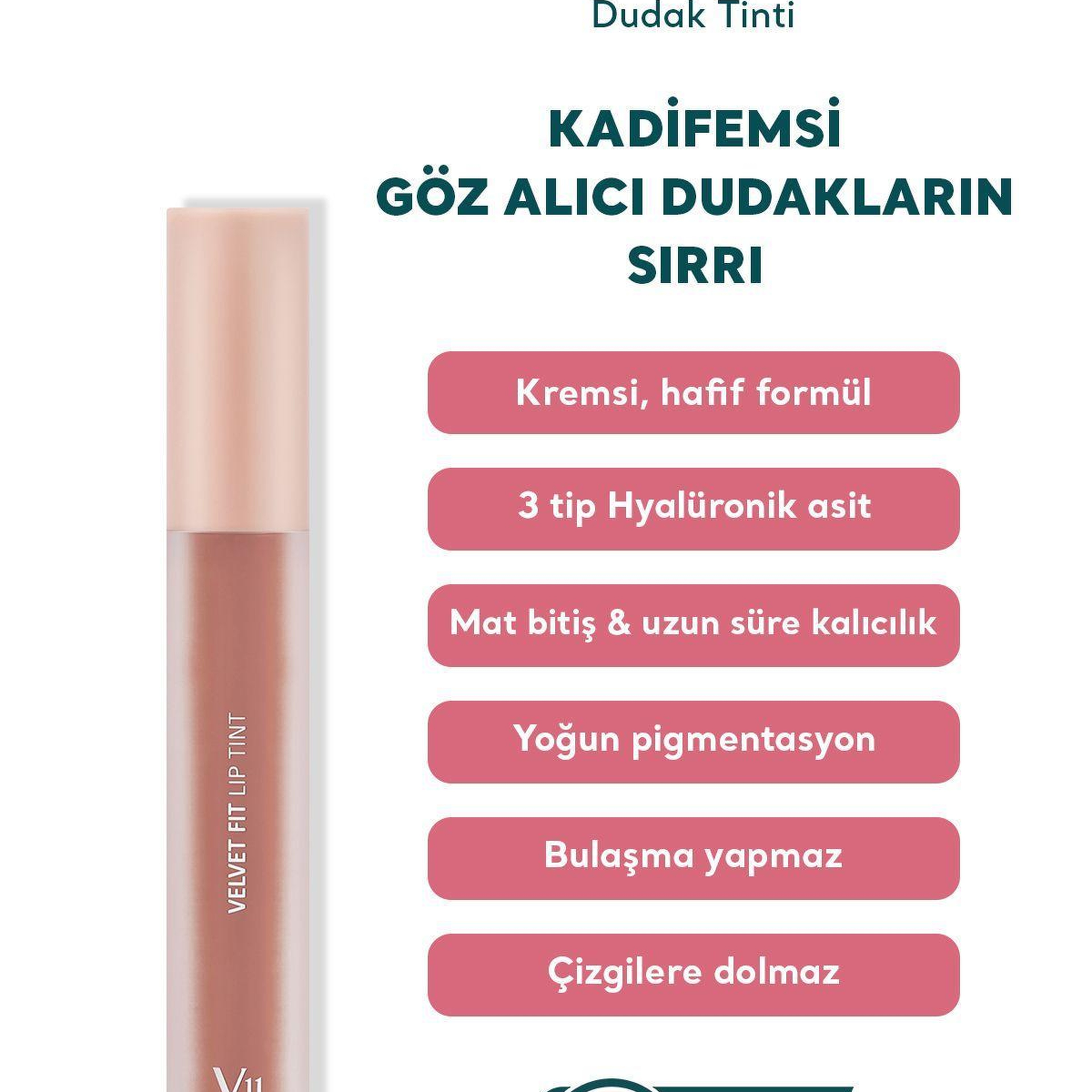 Village 11 Factory Velvet Fit Lip Tint Creamy Peach 4.7g - Mat & Kremsi Dudak Tinti