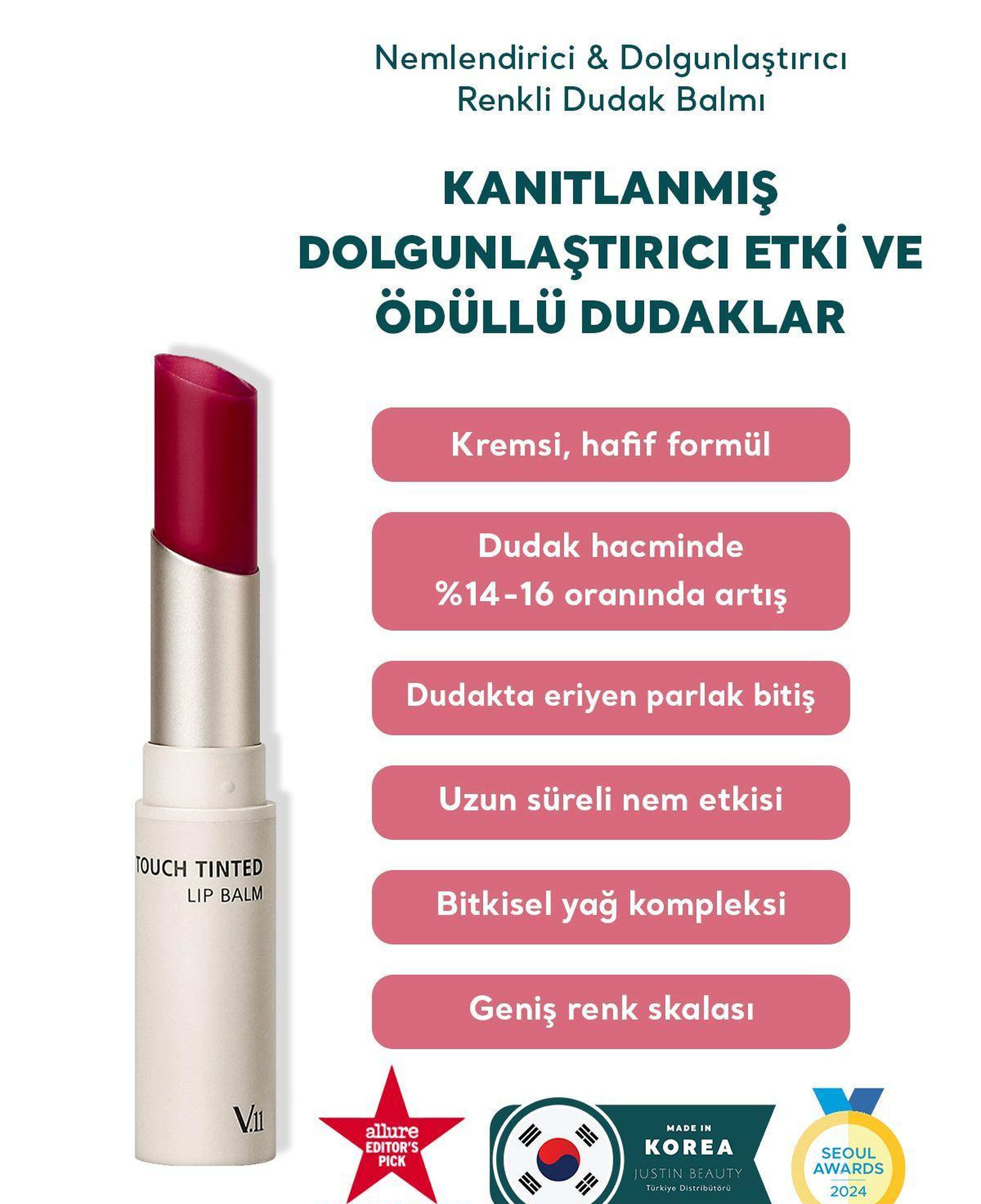 Village 11 Factory Plumpang Color Lip Balm Plum Berry 4g - Nemlendirici & Dolgunlaştırıcı Renkli Dudak Balmı