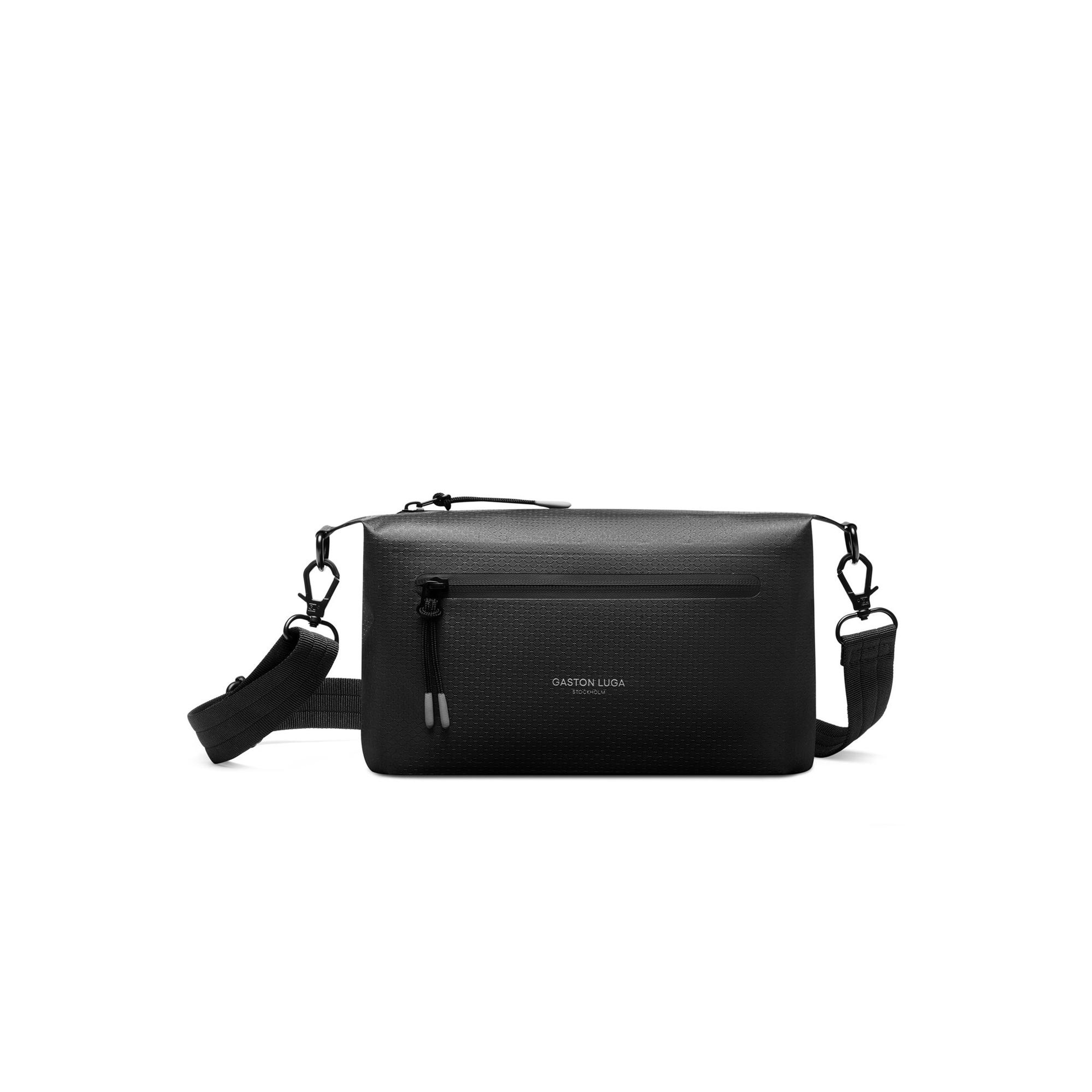 Gaston Luga Lightweight DuoSeal Crossbody Omuz Çantası- Black