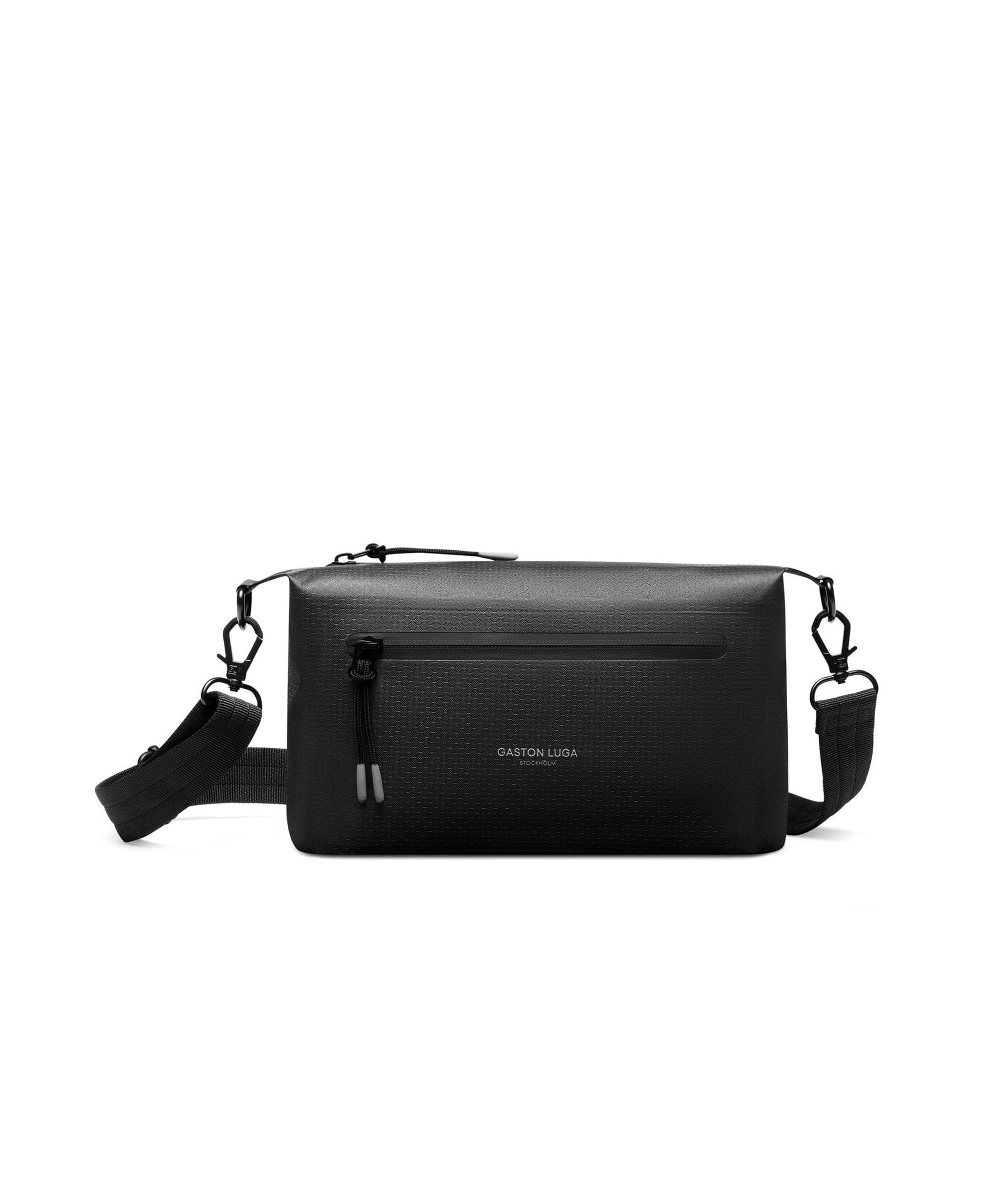 Gaston Luga Lightweight DuoSeal Crossbody Omuz Çantası- Black