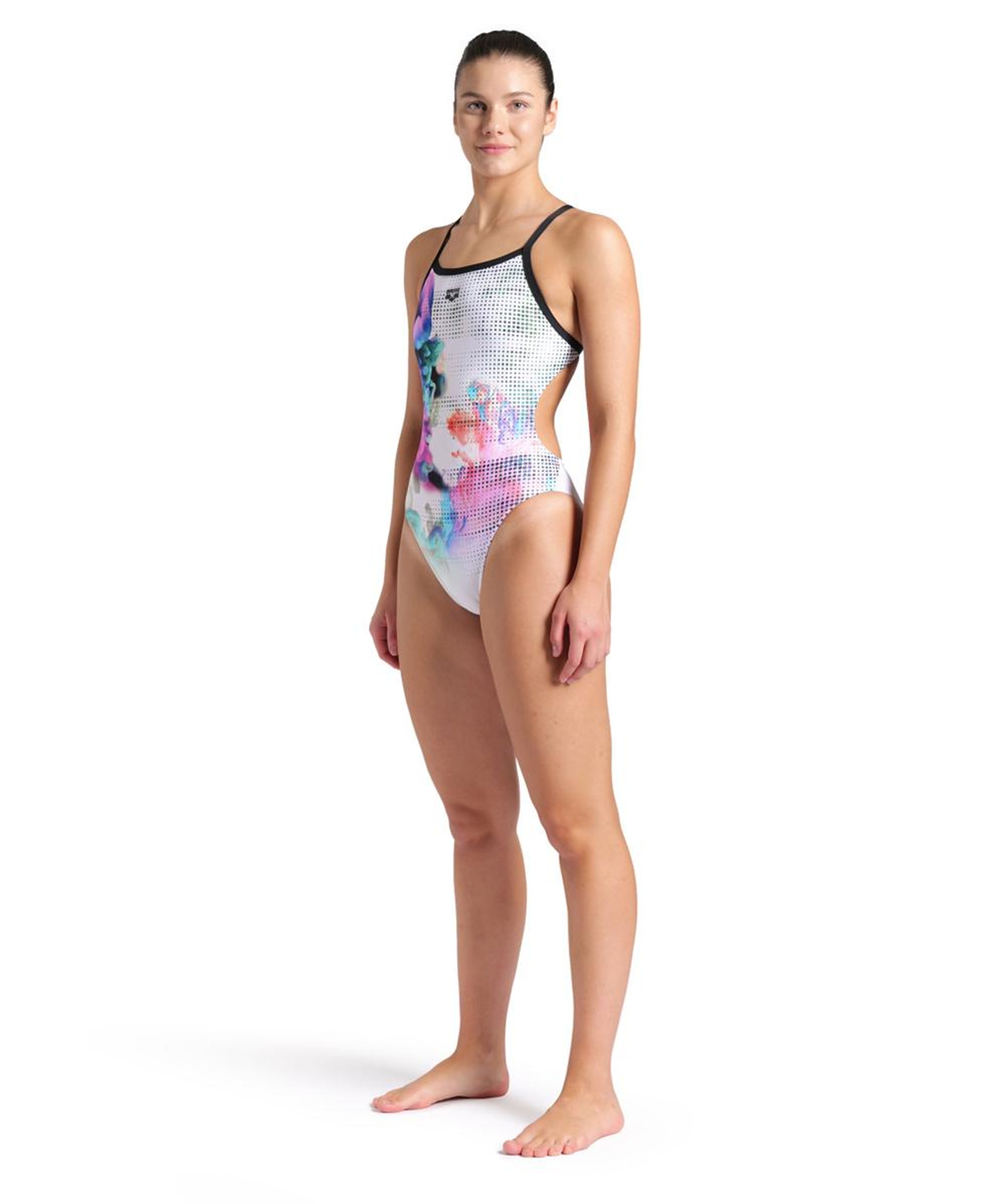 Airbrush Swimsuit Challenge Back Kadın Siyah Yüzücü Mayosu 007912510