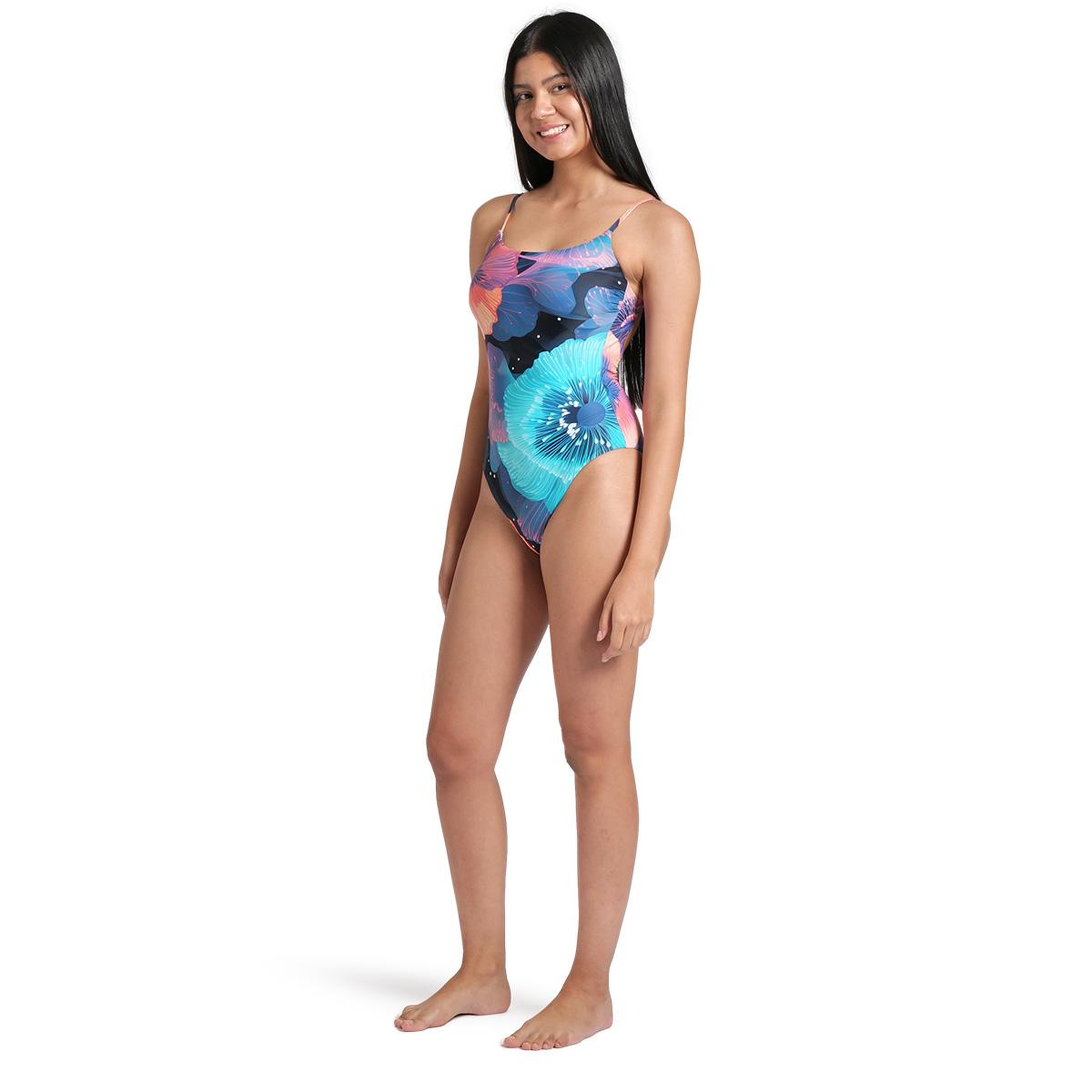 Water Prints Swimsuit Kadın Çok Renkli Yüzücü Mayosu 009398301