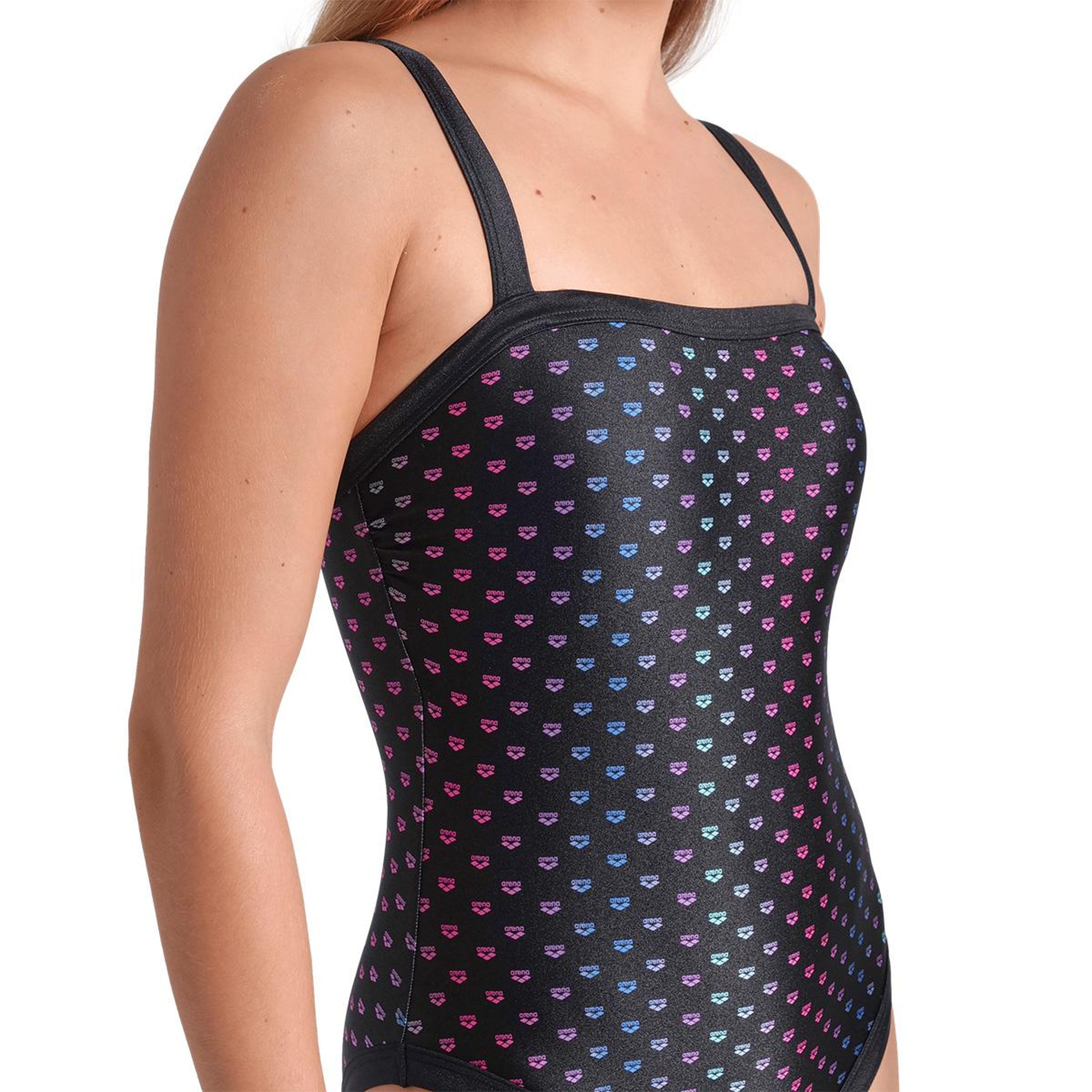 Rainbow Monogram Kadın Siyah Yüzücü Mayosu 007074515