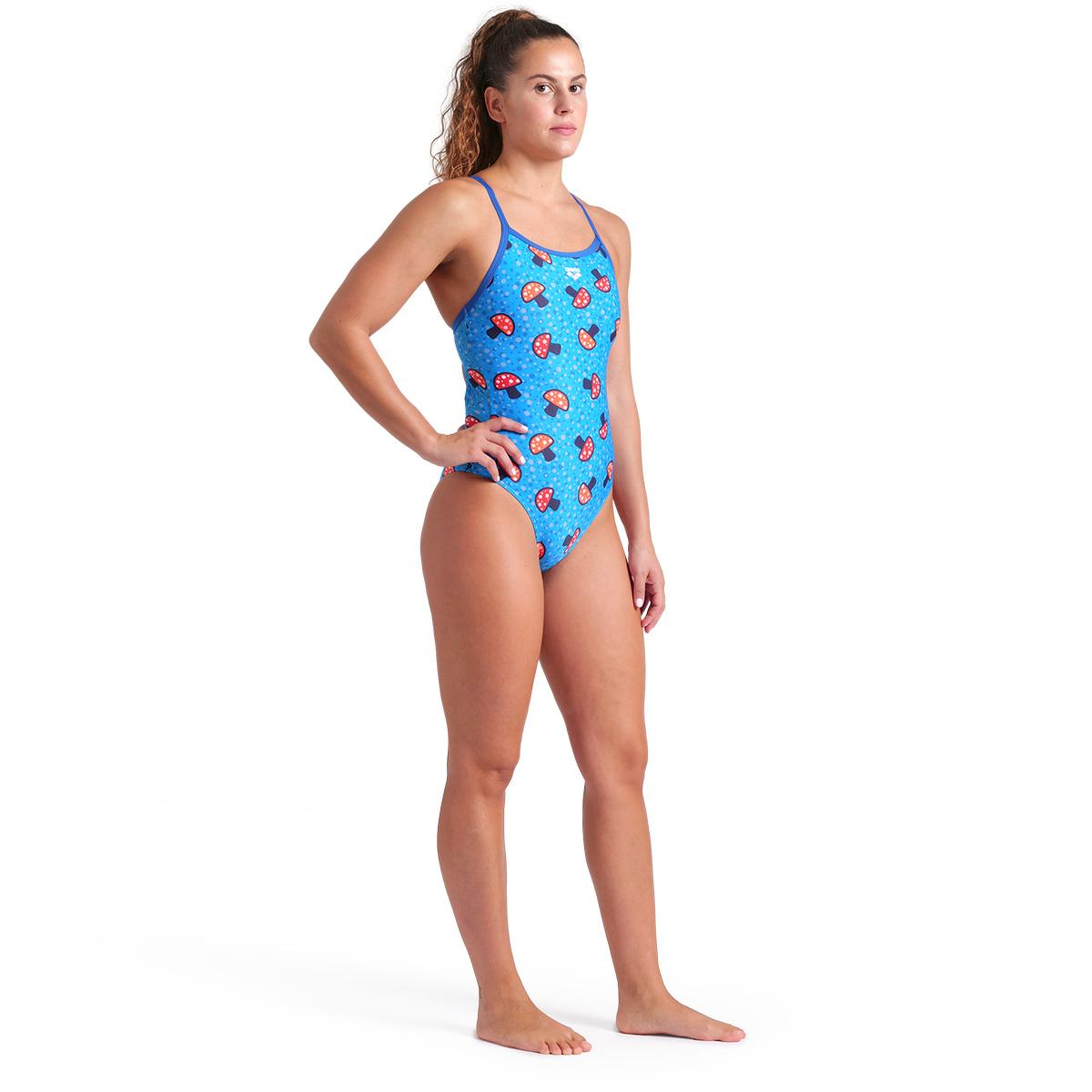 Mushrooms Swimsuit Lightdrop Back Kadın Mavi Yüzücü Mayosu 009468850